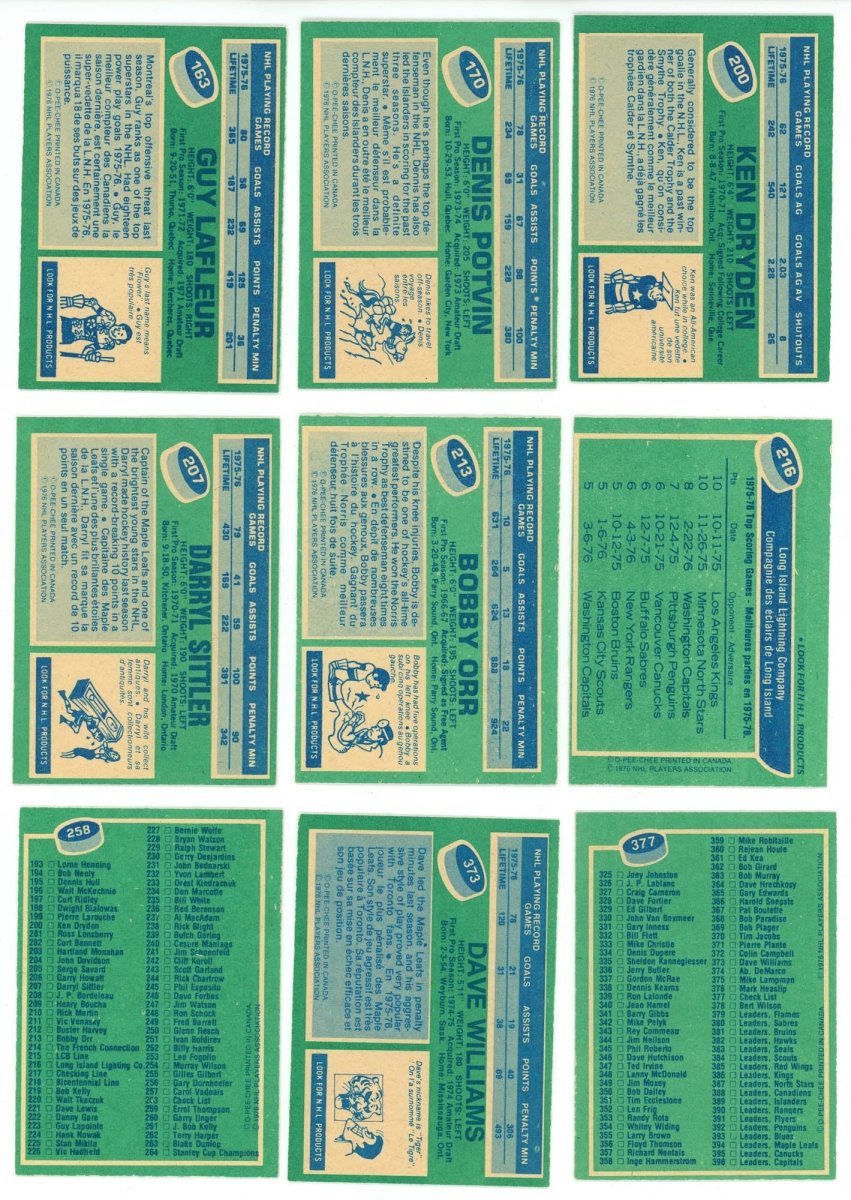1976-77 O-PEE-CHEE HOCKEY COMPLETE SET BREAK - 15 CARDS PER BOX! 2 HOFERS PER BOX! - Sports Gifts, Sports Memorabilia, Sports Collectibles, Fan Shop