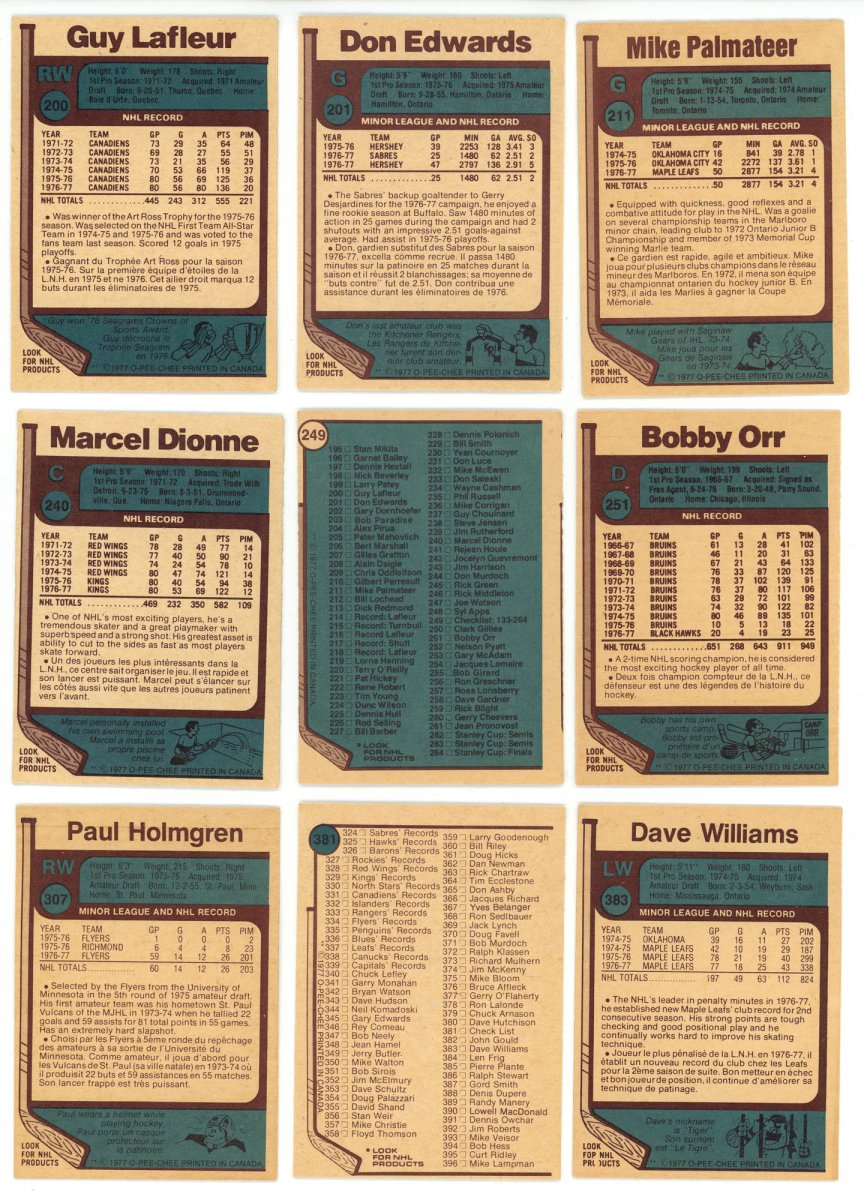 1977-78 O-PEE-CHEE HOCKEY COMPLETE SET BREAK - 18 CARDS PER BOX! 2 HOFERS PER BOX! - Sports Gifts, Sports Memorabilia, Sports Collectibles, Fan Shop