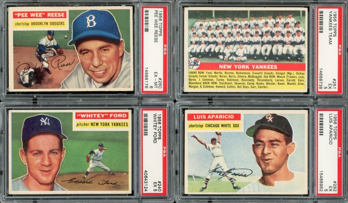 1956 TOPPS BASEBALL PSA GRADED COMPLETE SET BREAK – 2 CARDS PER BOX! - Sports Gifts, Sports Memorabilia, Sports Collectibles, Fan Shop