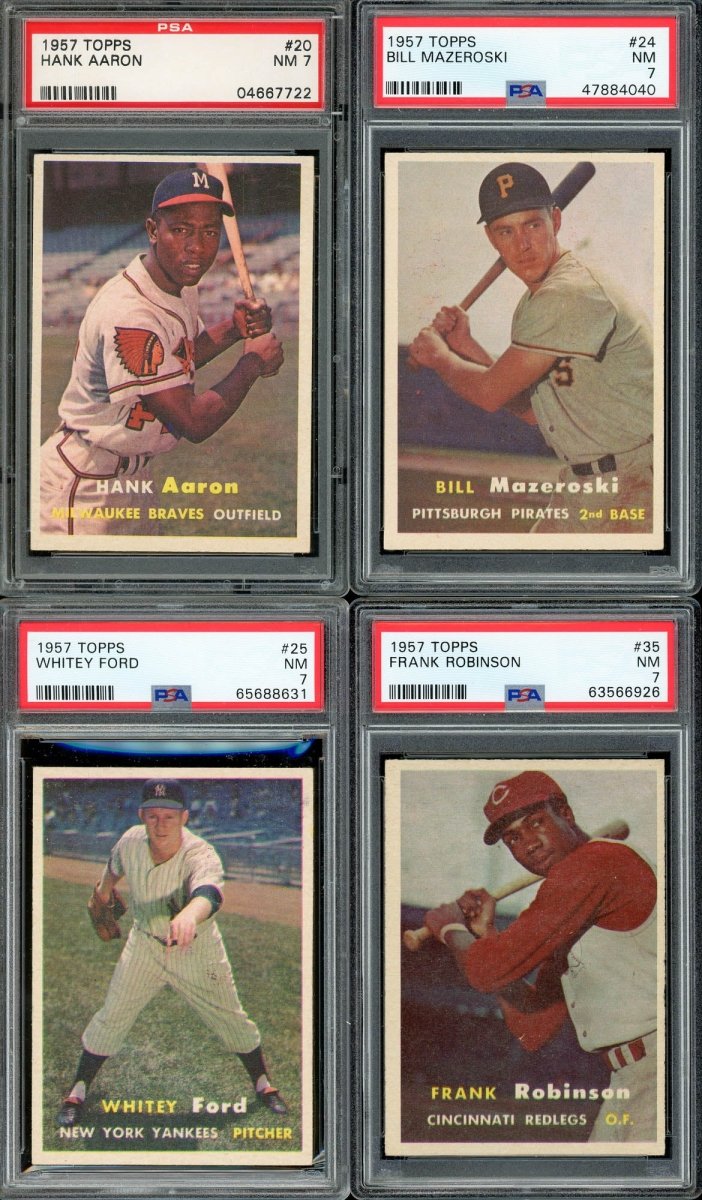 1957 TOPPS BASEBALL COMPLETE PSA GRADED SET BREAK – 1 CARD PER BOX! ALL PSA 7 OR HIGHER! - Sports Gifts, Sports Memorabilia, Sports Collectibles, Fan Shop