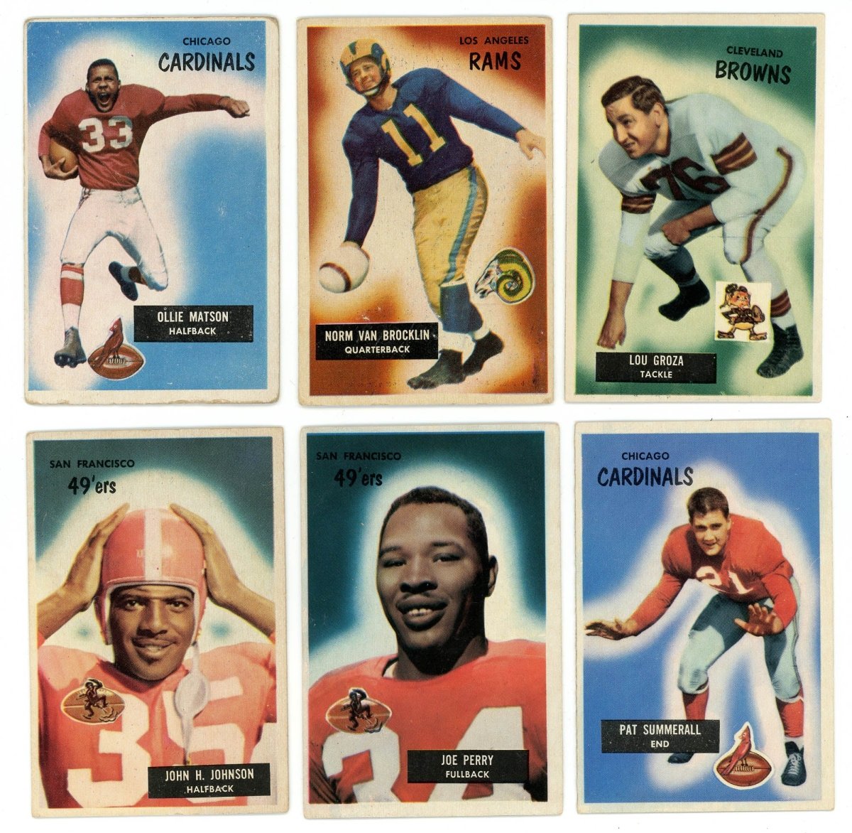 1955 BOWMAN FOOTBALL COMPLETE SET BREAK – 5 CARDS PER BOX! (1) HOFER OR STAR PER BOX! - Sports Gifts, Sports Memorabilia, Sports Collectibles, Fan Shop
