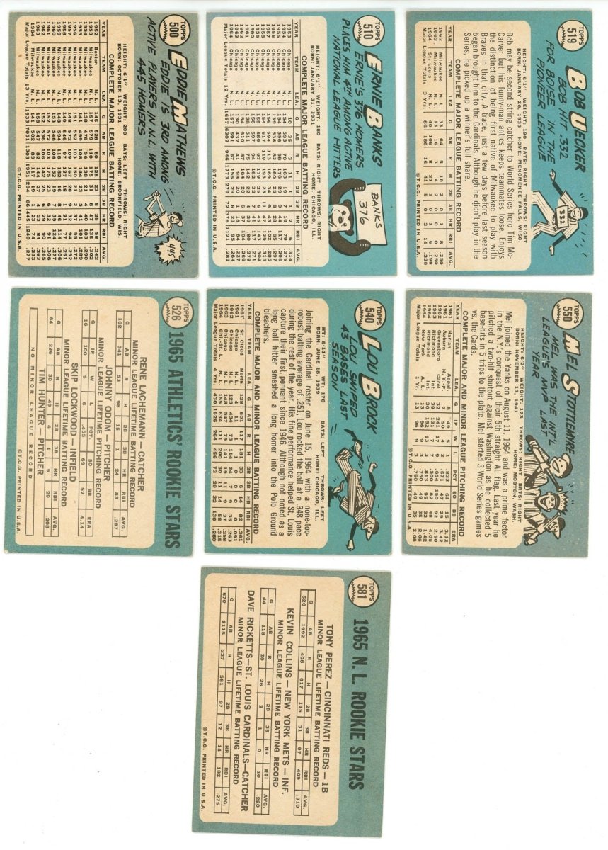1965 TOPPS BASEBALL COMPLETE SET BREAK - 10 CARDS PER BOX! (1) HOFer & (1-2) High # Cards per box! - Sports Gifts, Sports Memorabilia, Sports Collectibles, Fan Shop