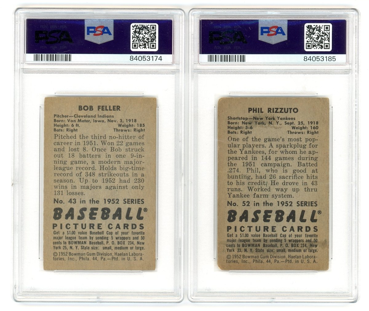 1952 BOWMAN BASEBALL COMPLETE GRADED SET BREAK - 2 GRADED CARDS PER BOX! - Sports Gifts, Sports Memorabilia, Sports Collectibles, Fan Shop