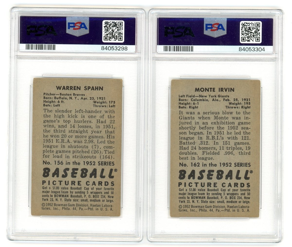 1952 BOWMAN BASEBALL COMPLETE GRADED SET BREAK - 2 GRADED CARDS PER BOX! - Sports Gifts, Sports Memorabilia, Sports Collectibles, Fan Shop