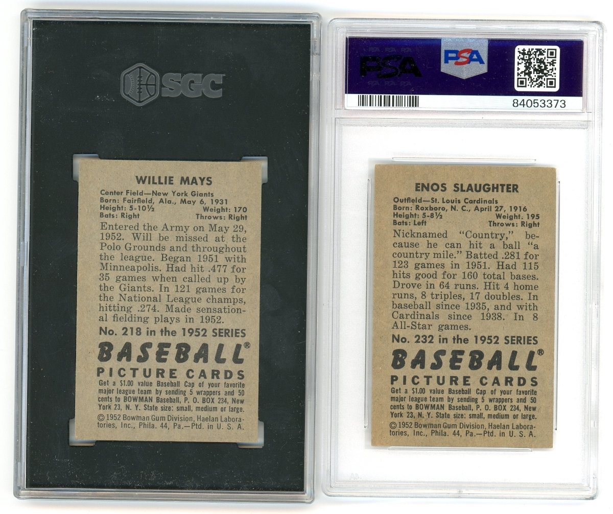 1952 BOWMAN BASEBALL COMPLETE GRADED SET BREAK - 2 GRADED CARDS PER BOX! - Sports Gifts, Sports Memorabilia, Sports Collectibles, Fan Shop