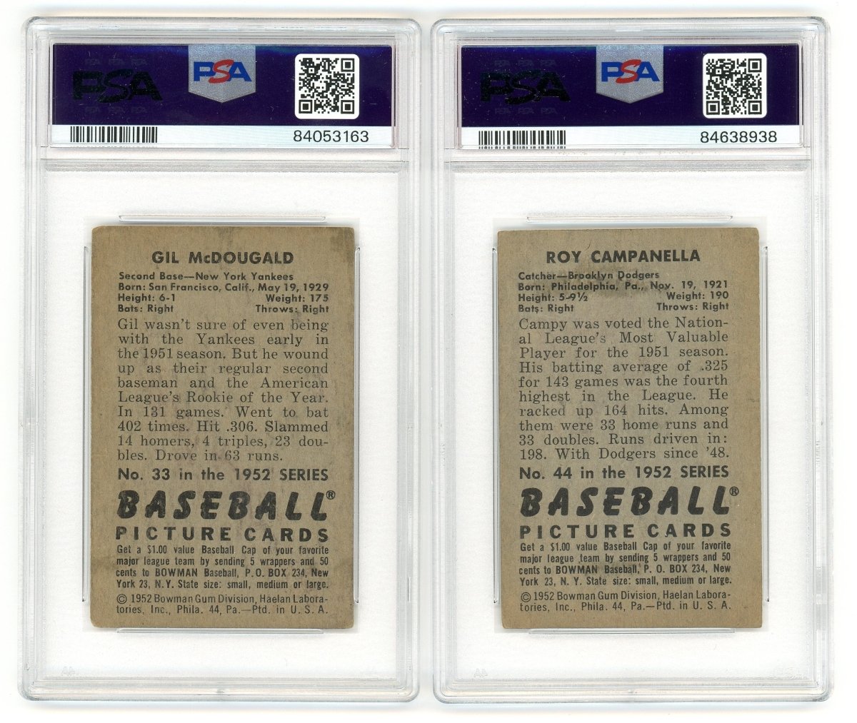 1952 BOWMAN BASEBALL COMPLETE GRADED SET BREAK - 2 GRADED CARDS PER BOX! - Sports Gifts, Sports Memorabilia, Sports Collectibles, Fan Shop