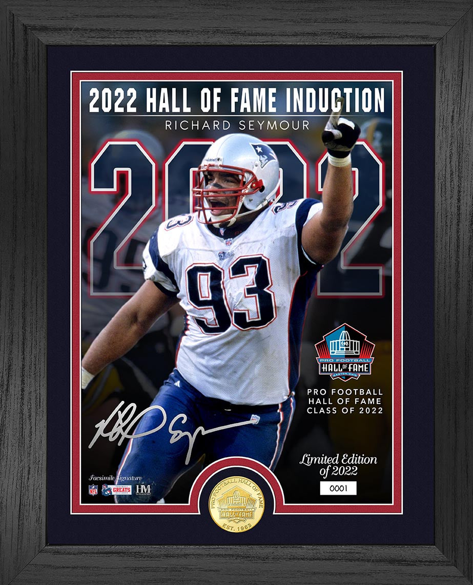 Richard Seymour Patriots Hall Of Fame Induction Bronze Coin Signature Photo Mint - Sports Collectibles, Sports Memorabilia, Sports Fan Shop, Sports Gifts
