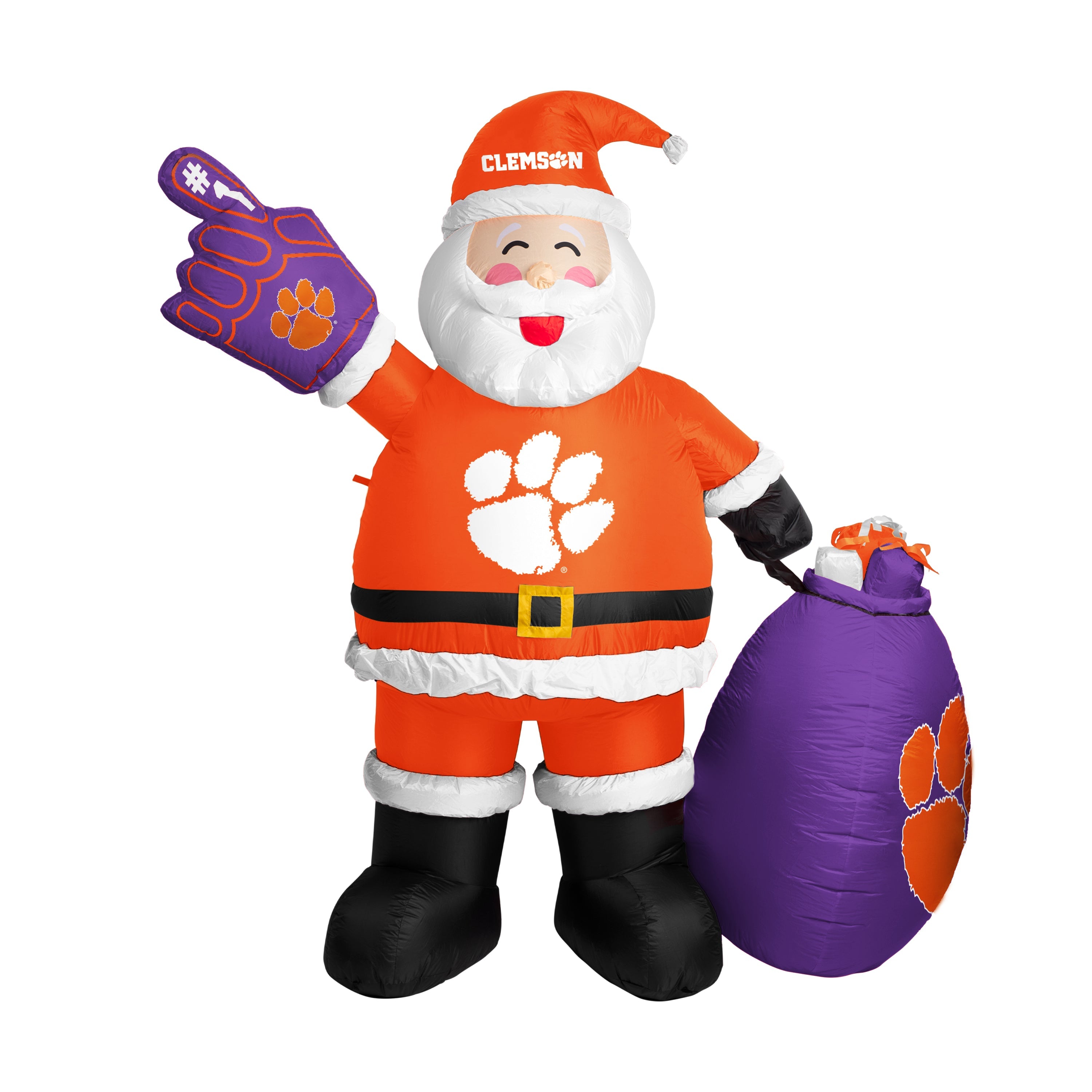 Clemson Santa Claus Yard Inflatable