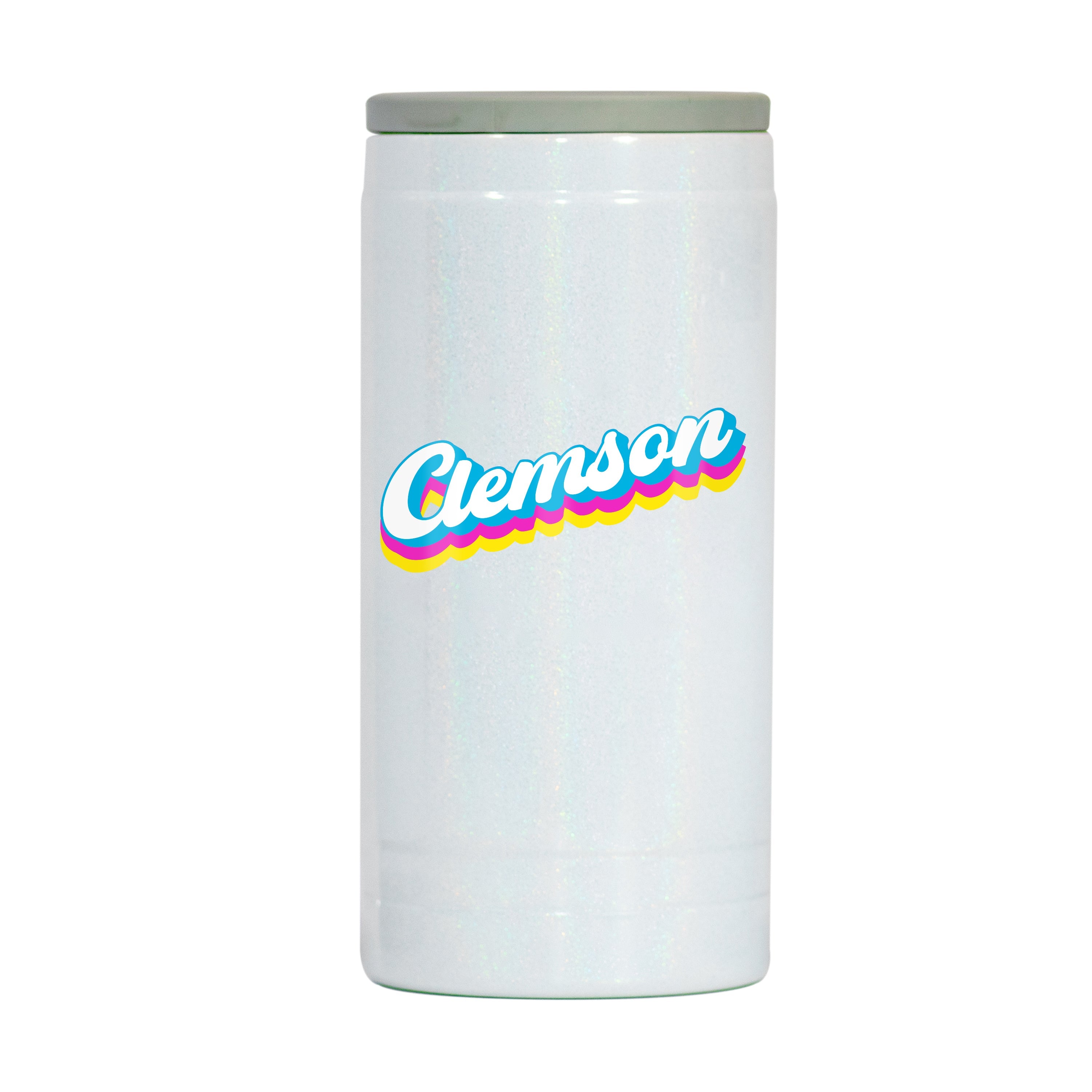 Clemson 12oz Shadow Iridescent Slim Coolie