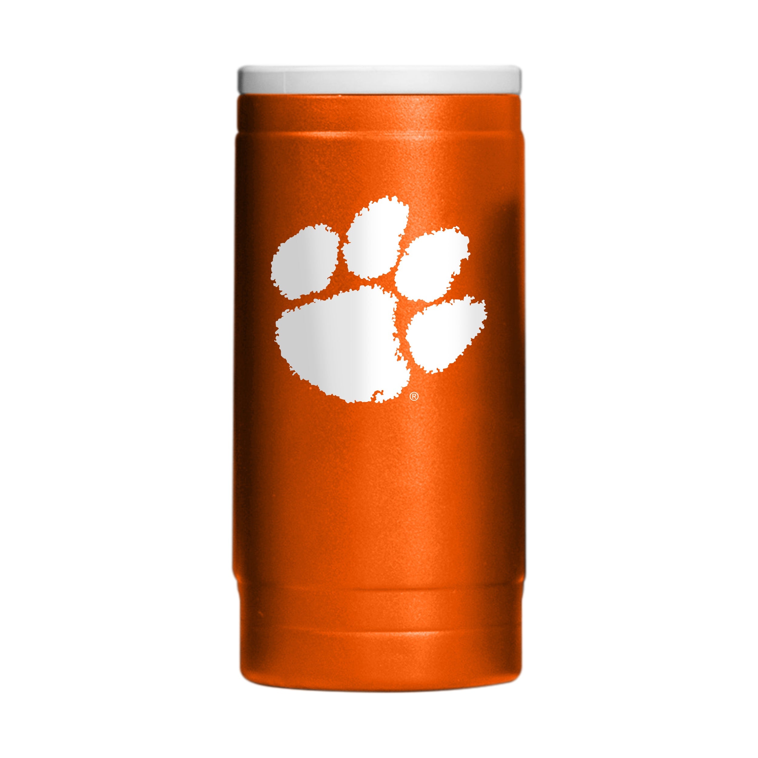 Clemson Flipside Powder Coat Slim Can Coolie