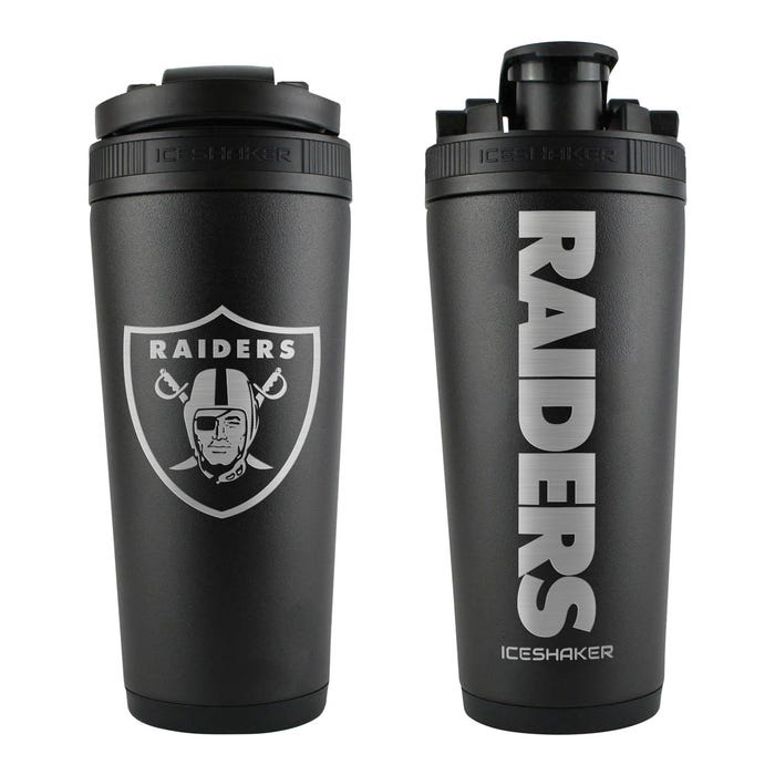 Las Vegas Raiders Blk 26oz Stainless Steel Ice Shaker - Sports Gifts, Sports Memorabilia, Sports Collectibles, Fan Shop