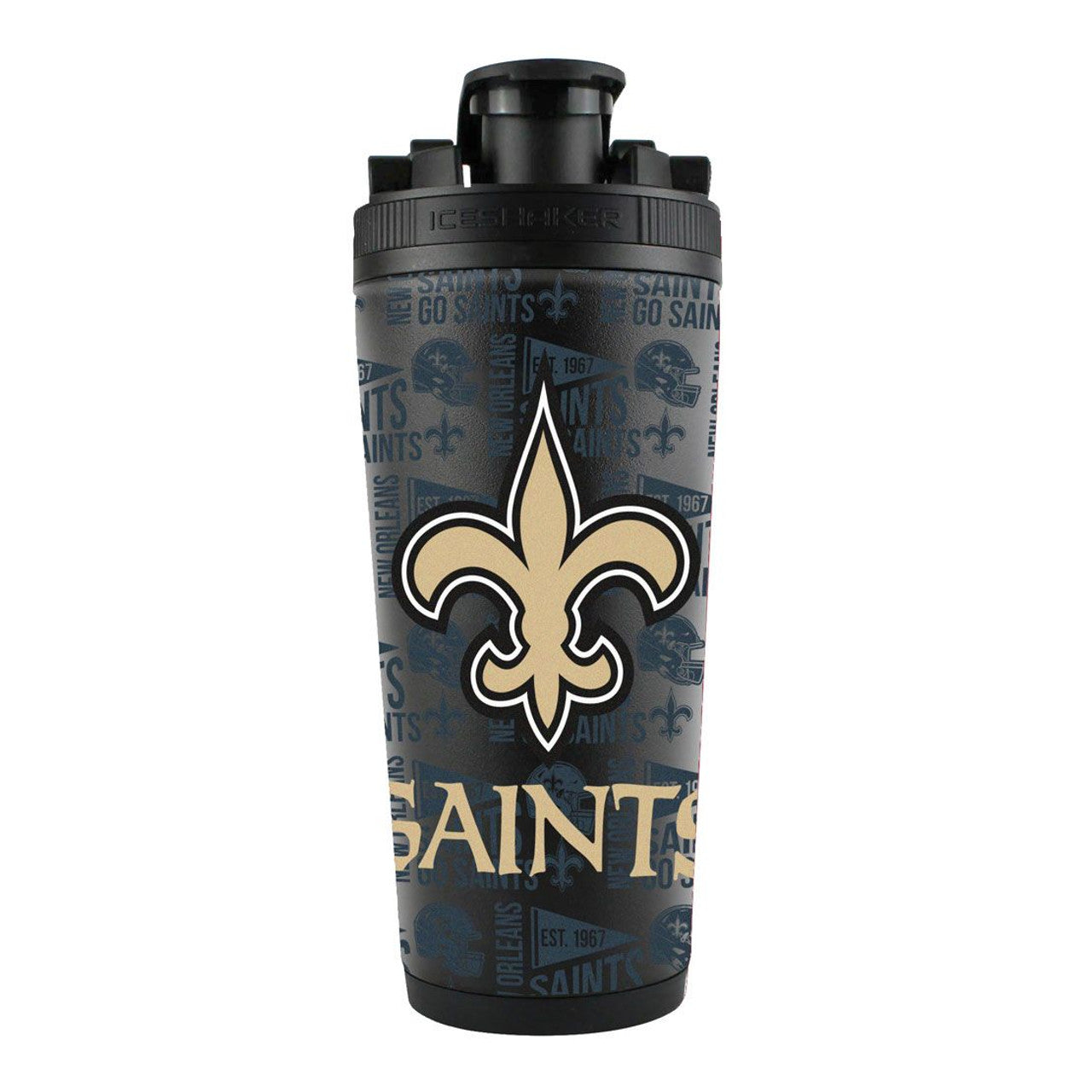 New Orleans Saints Ice Shaker 26oz Stainless Steel - Sports Collectibles, Sports Memorabilia, Sports Fan Shop, Sports Gifts