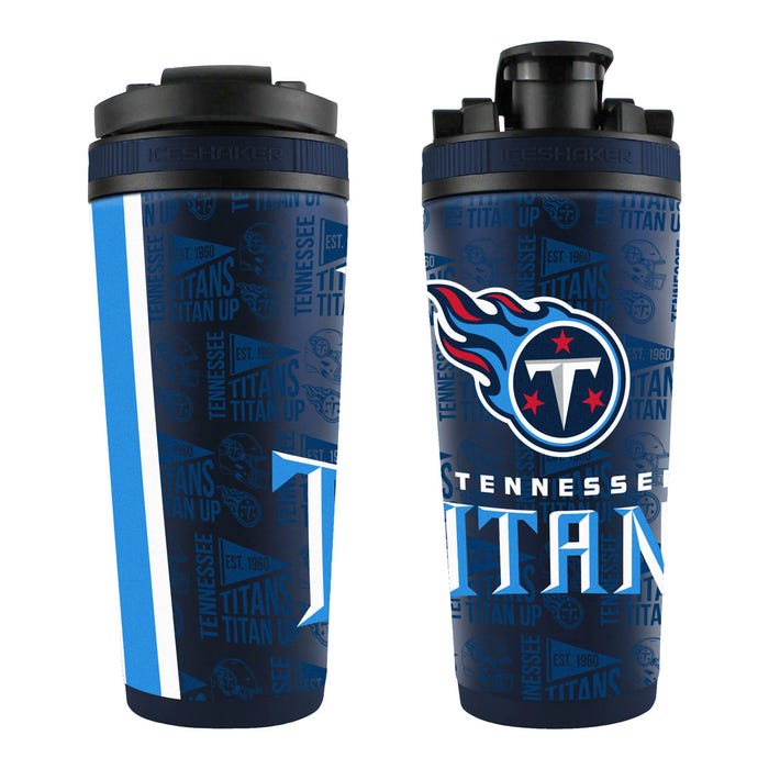 Tennessee Titans Navy 26oz 4D Stainless Steel Ice Shaker - Sports Gifts, Sports Memorabilia, Sports Collectibles, Fan Shop