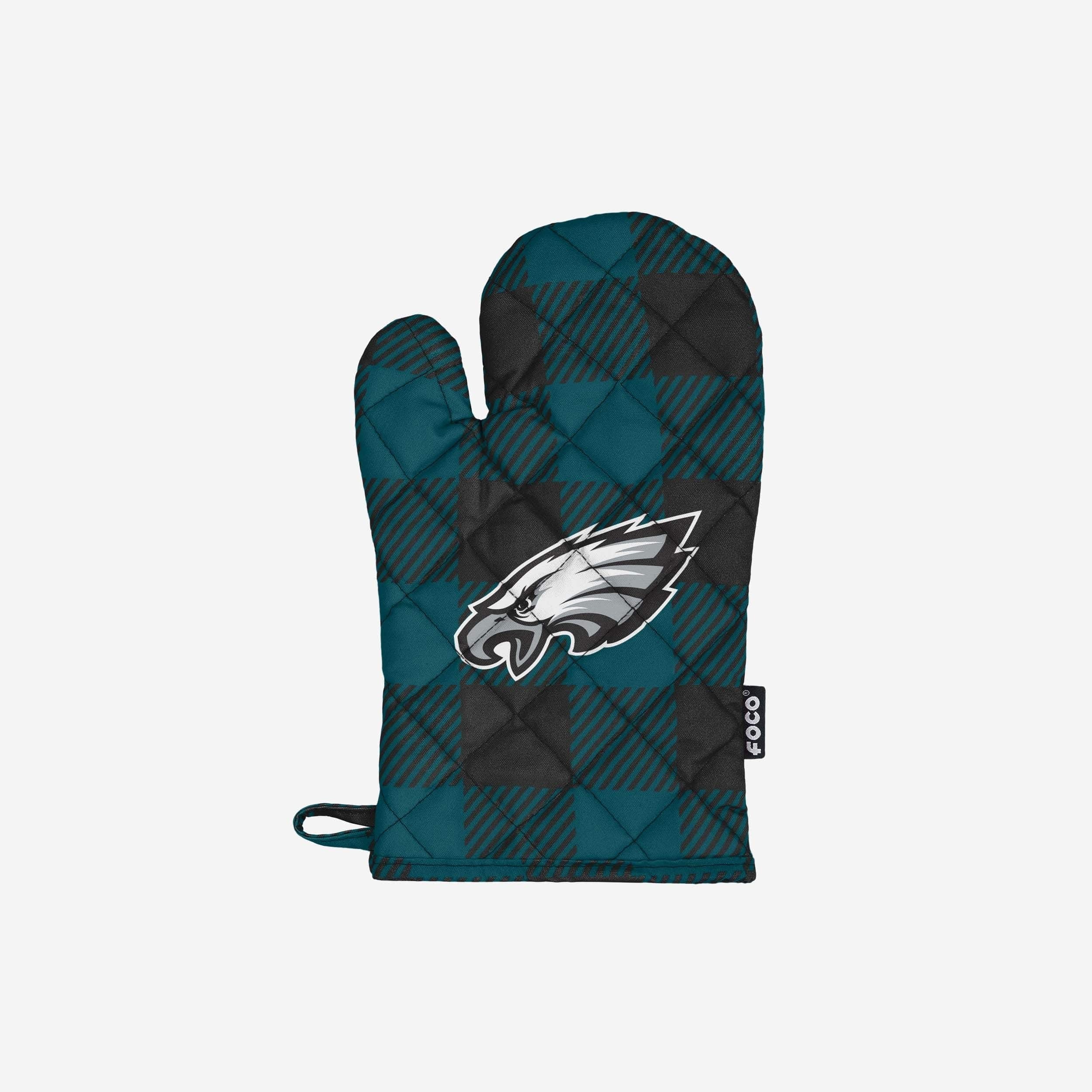 Philadelphia Eagles Plaid Oven Mitt - Sports Gifts, Sports Memorabilia, Sports Collectibles, Fan Shop