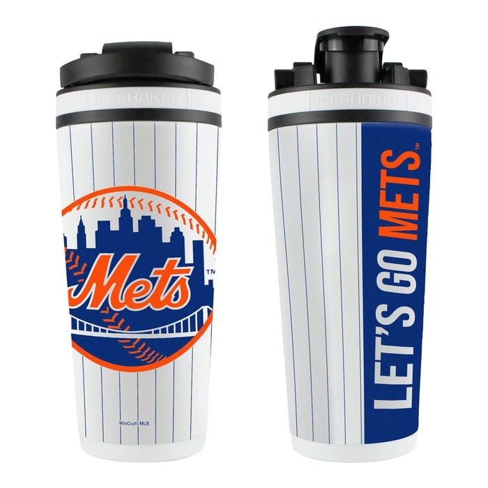 New York Mets 26oz 4D Stainless Steel Ice Shaker - Sports Collectibles, Sports Memorabilia, Sports Fan Shop, Sports Gifts