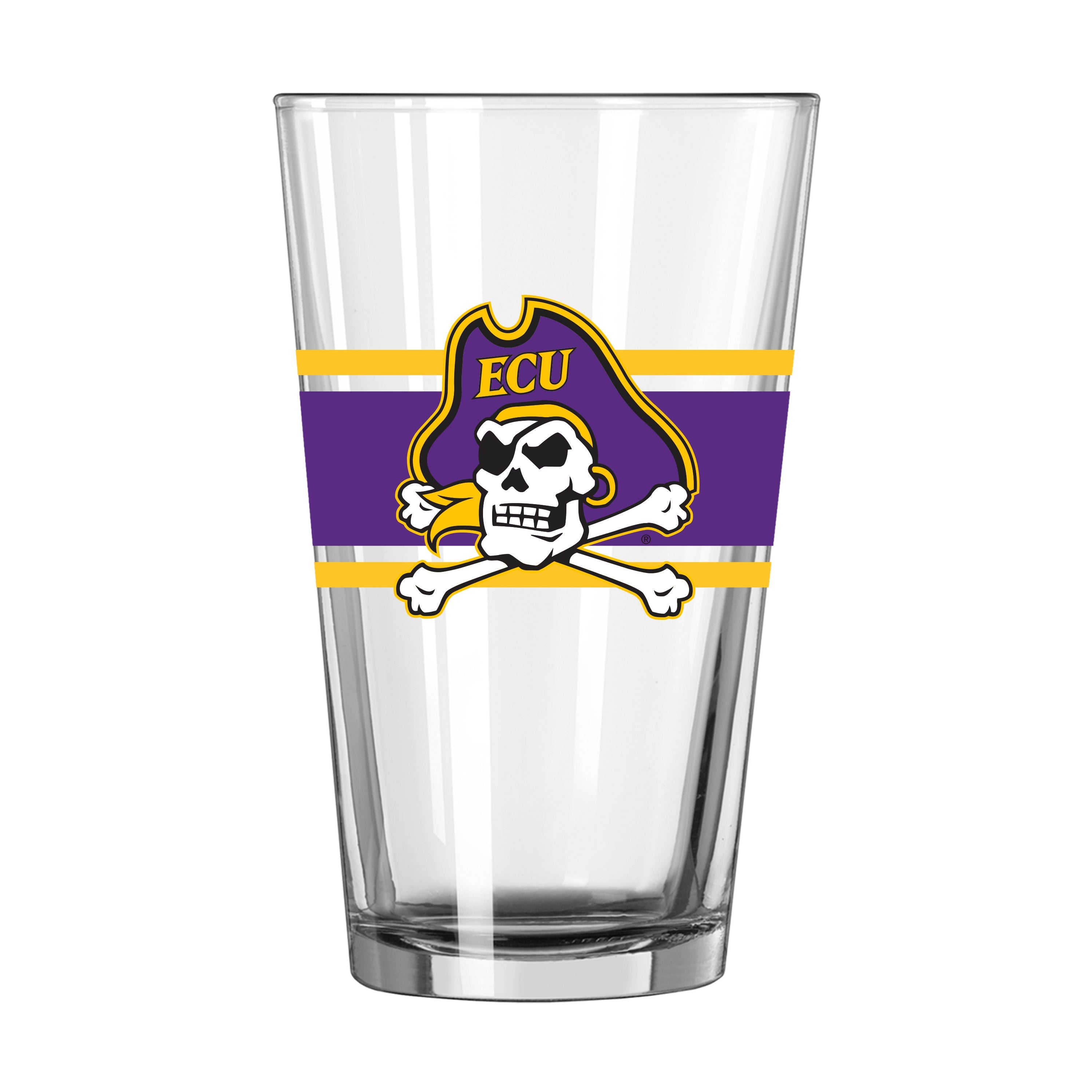 East Carolina 16oz Stripe Pint Glass