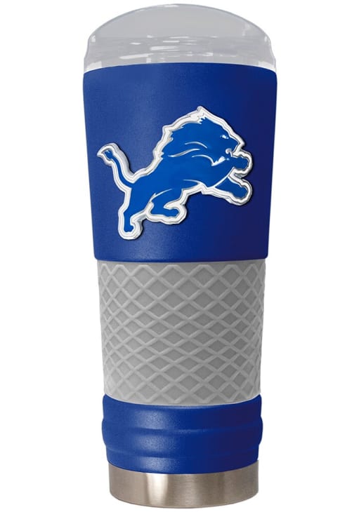 Detroit Lions 24oz Powder Coated Stainless Steel Tumbler - Blue - Sports Collectibles, Sports Memorabilia, Sports Fan Shop, Sports Gifts