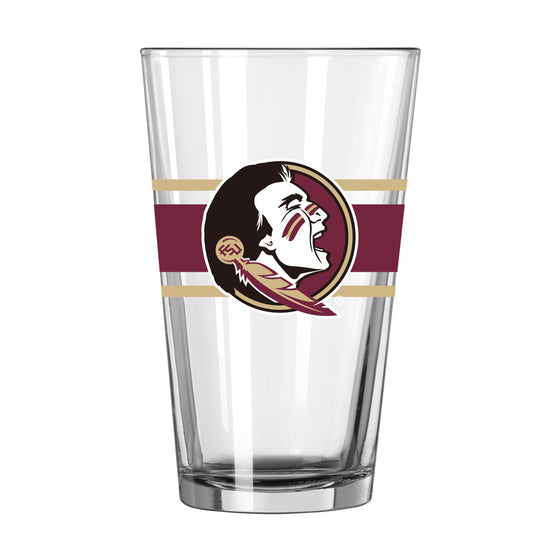 Florida State 16oz Stripe Pint Glass