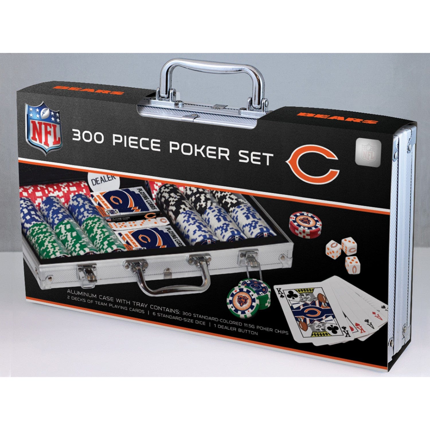 Chicago Bears 300 Piece Poker Set - Ultimate Game Night Essential