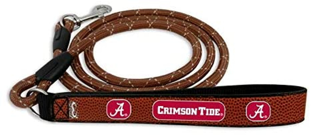 Alabama Crimson Tide Pet Leash Leather Frozen Rope Baseball Size Medium - Sports Collectibles, Sports Memorabilia, Sports Fan Shop, Sports Gifts