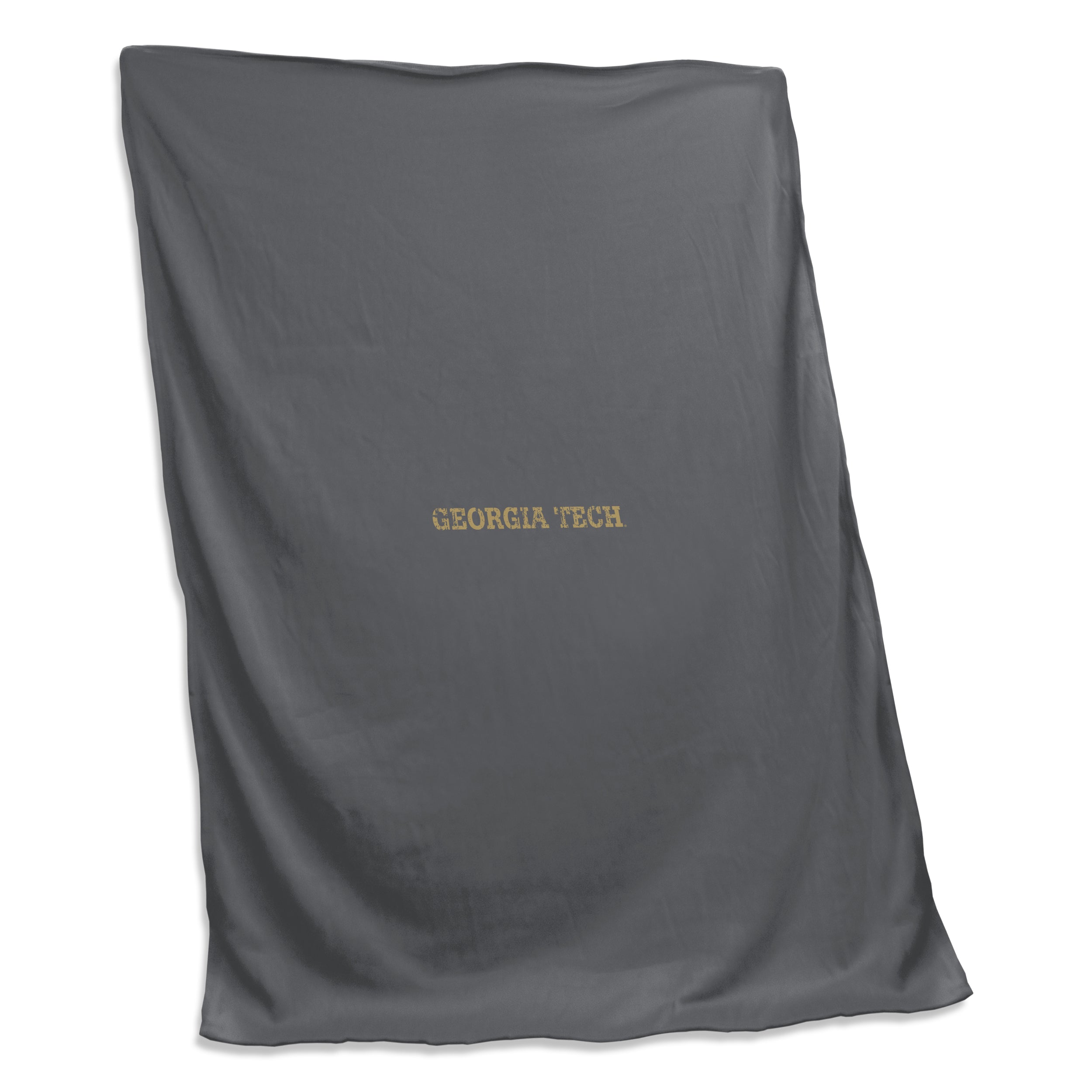 Georgia Tech Charcoal Sweatshirt Blanket (Screened)
