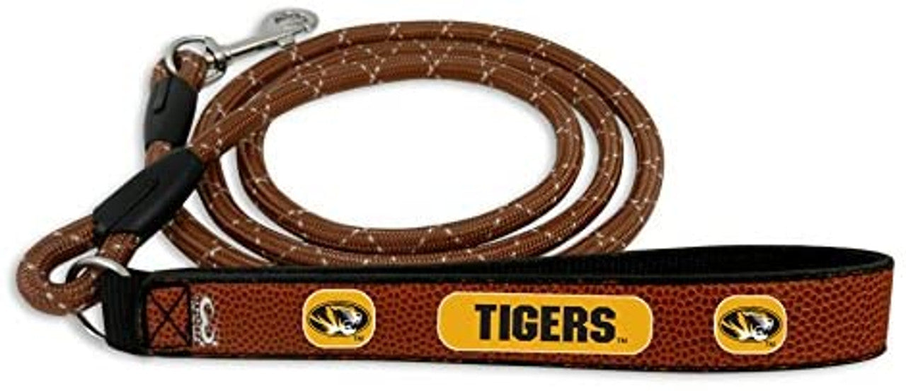 Missouri Tigers Pet Leash Leather Frozen Rope Baseball Size Medium - Sports Collectibles, Sports Memorabilia, Sports Fan Shop, Sports Gifts