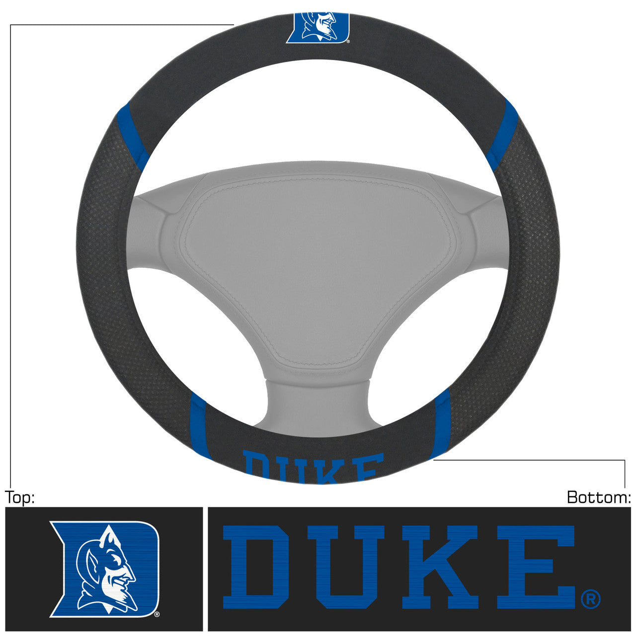 Duke Blue Devils Steering Wheel Cover Mesh/Stitched - Sports Collectibles, Sports Memorabilia, Sports Fan Shop, Sports Gifts