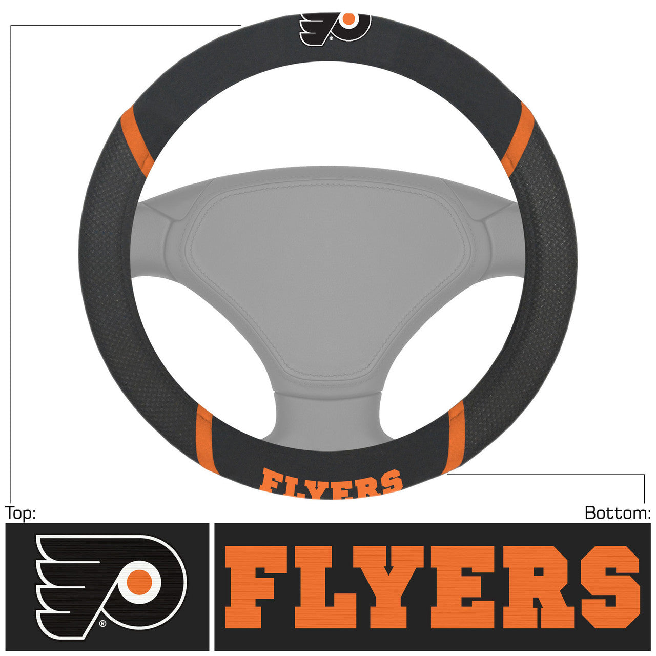 Philadelphia Flyers Steering Wheel Cover Mesh/Stitched - Sports Collectibles, Sports Memorabilia, Sports Fan Shop, Sports Gifts