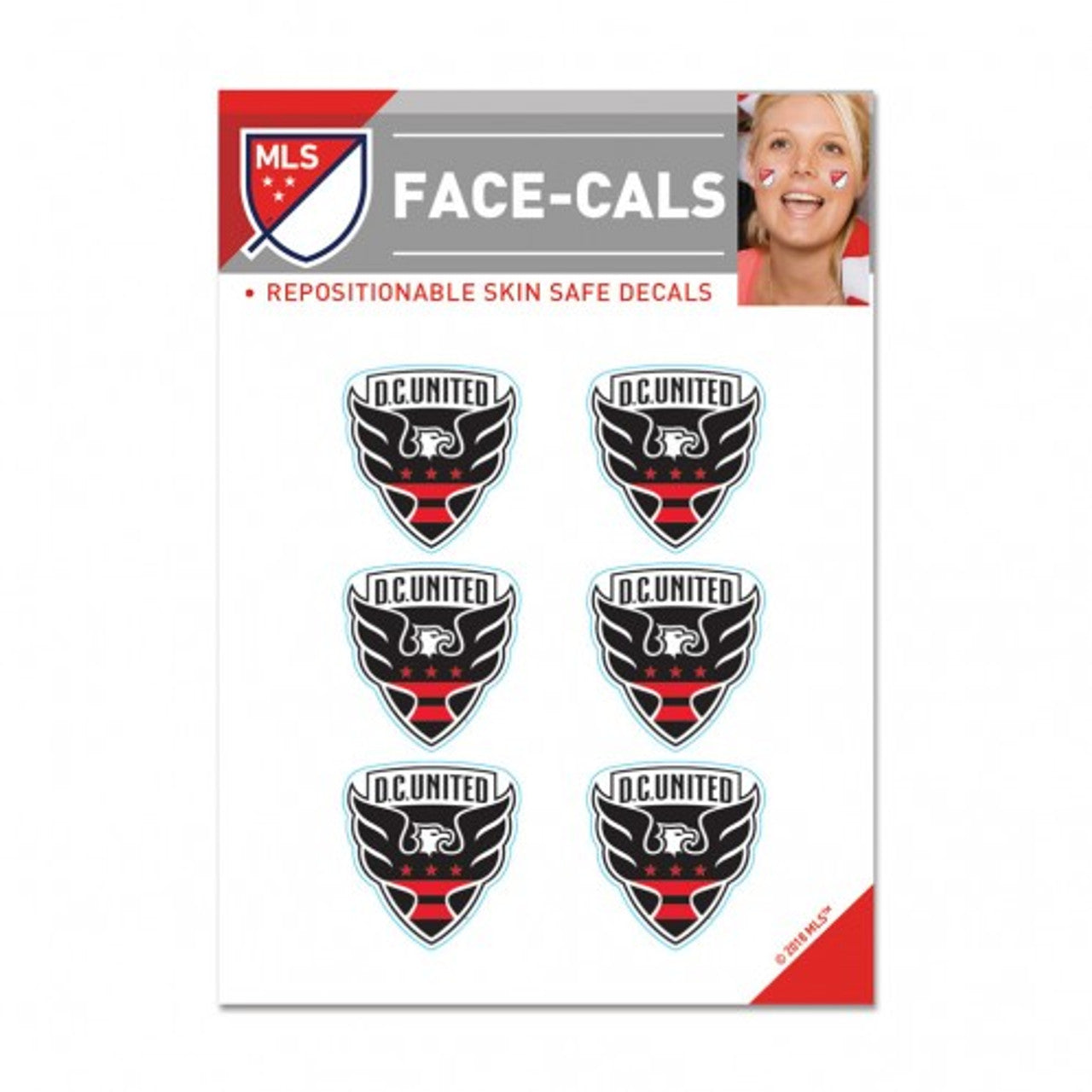 DC United Tattoo Face Cals Special Order - Sports Collectibles, Sports Memorabilia, Sports Fan Shop, Sports Gifts