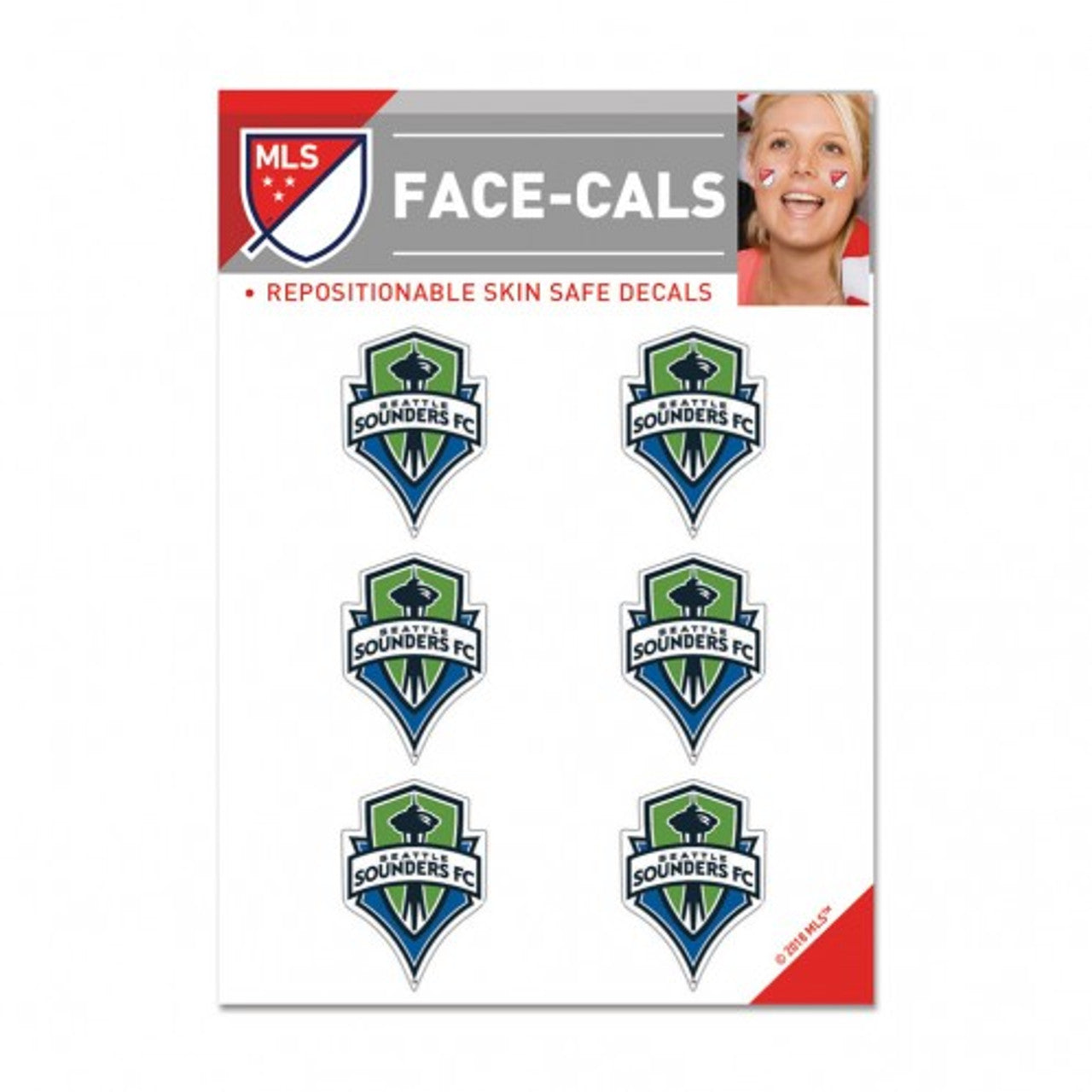Seattle Sounders FC Tattoo Face Cals Special Order - Sports Collectibles, Sports Memorabilia, Sports Fan Shop, Sports Gifts