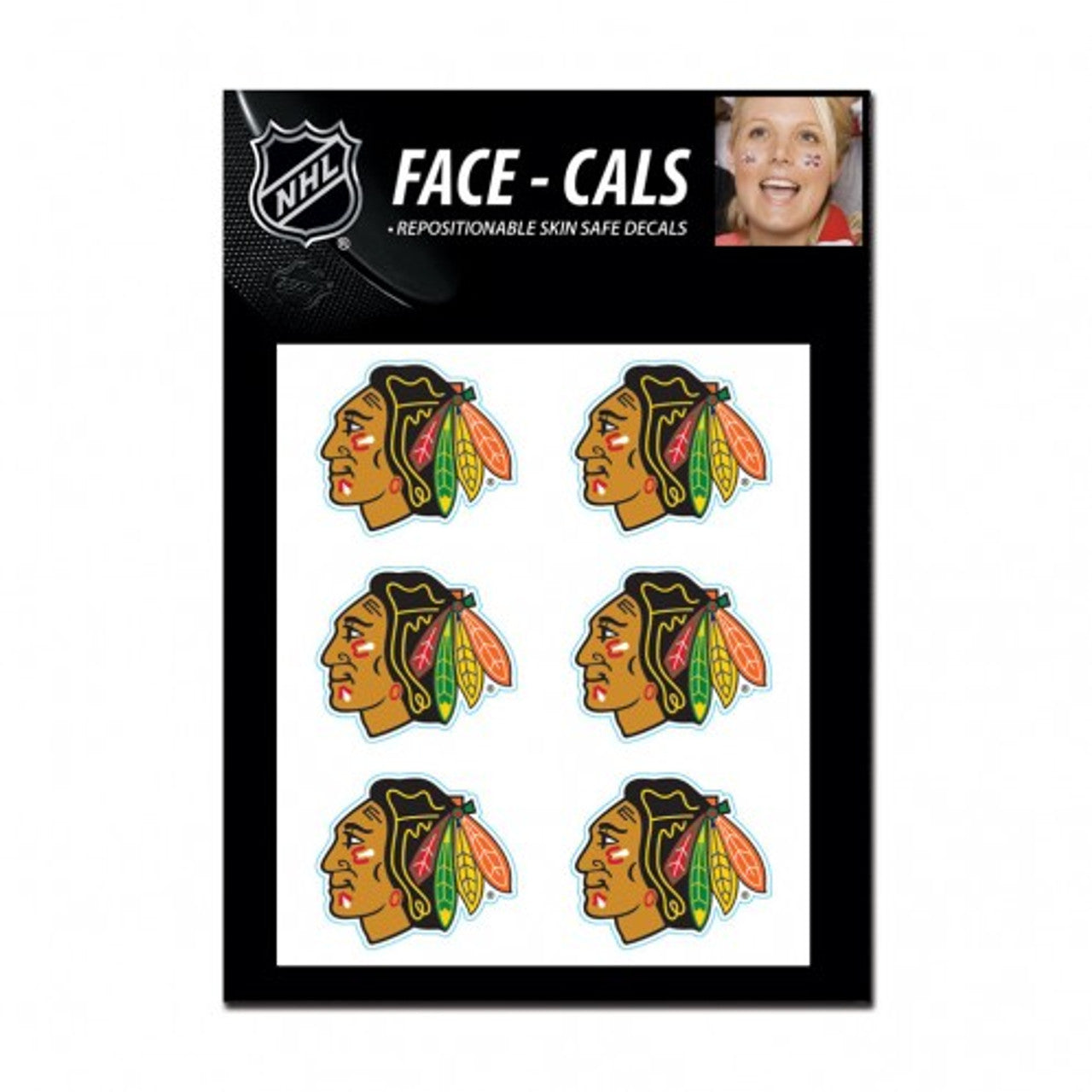 Chicago Blackhawks Tattoo Face Cals - Sports Collectibles, Sports Memorabilia, Sports Fan Shop, Sports Gifts