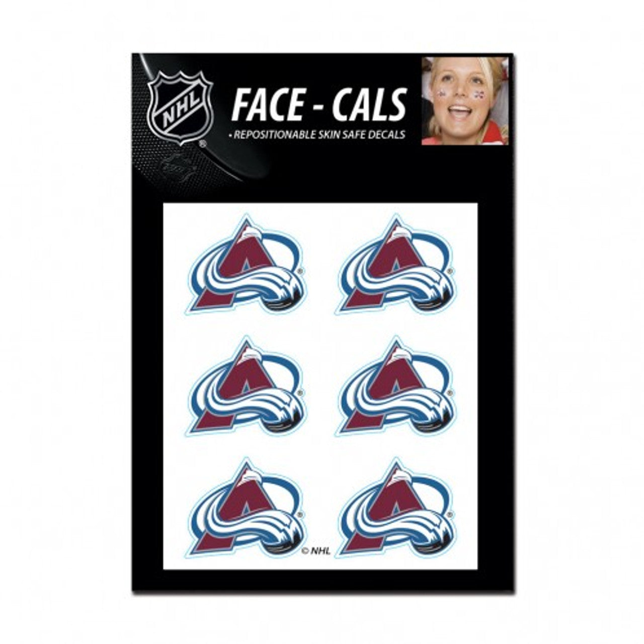 Colorado Avalanche Tattoo Face Cals Special Order - Sports Collectibles, Sports Memorabilia, Sports Fan Shop, Sports Gifts