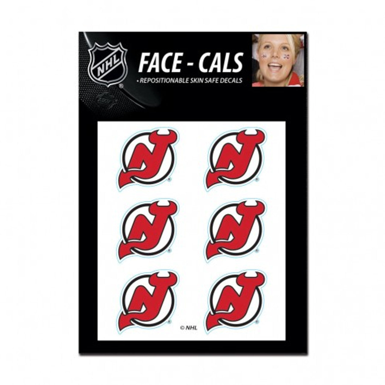 New Jersey Devils Tattoo Face Cals Special Order - Sports Collectibles, Sports Memorabilia, Sports Fan Shop, Sports Gifts
