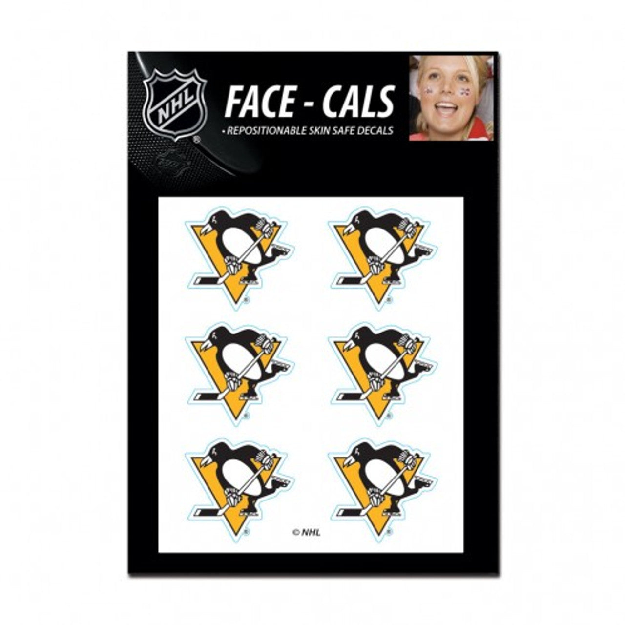Pittsburgh Penguins Tattoo Face Cals - Sports Collectibles, Sports Memorabilia, Sports Fan Shop, Sports Gifts
