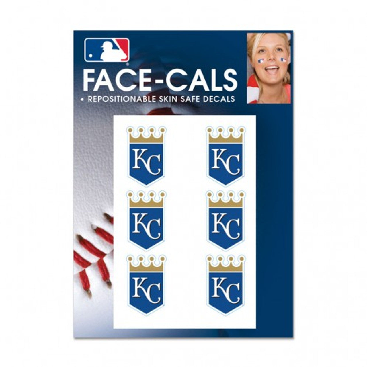 Kansas City Royals Tattoo Face Cals - Sports Collectibles, Sports Memorabilia, Sports Fan Shop, Sports Gifts
