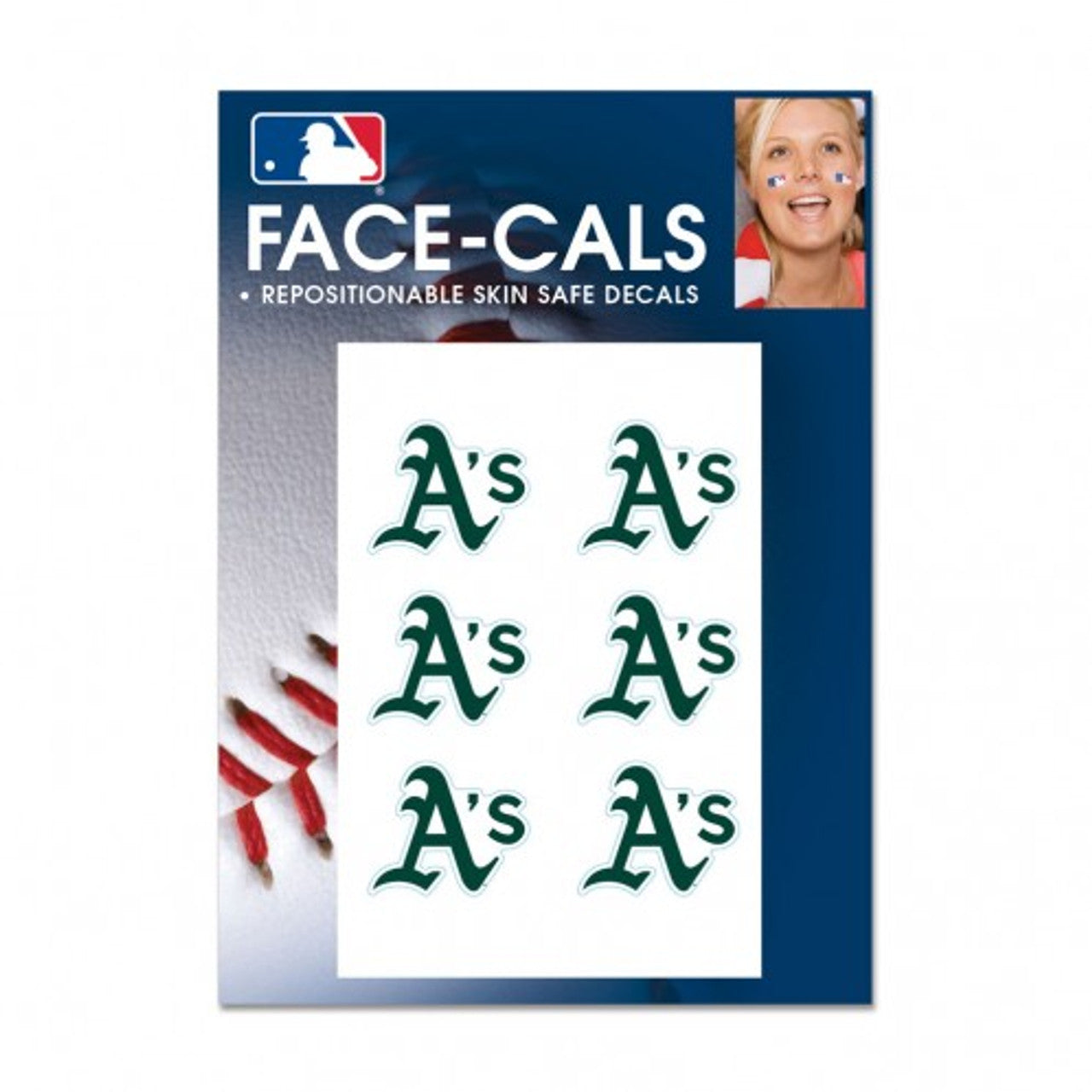 Oakland Athletics Tattoo Face Cals Special Order - Sports Collectibles, Sports Memorabilia, Sports Fan Shop, Sports Gifts