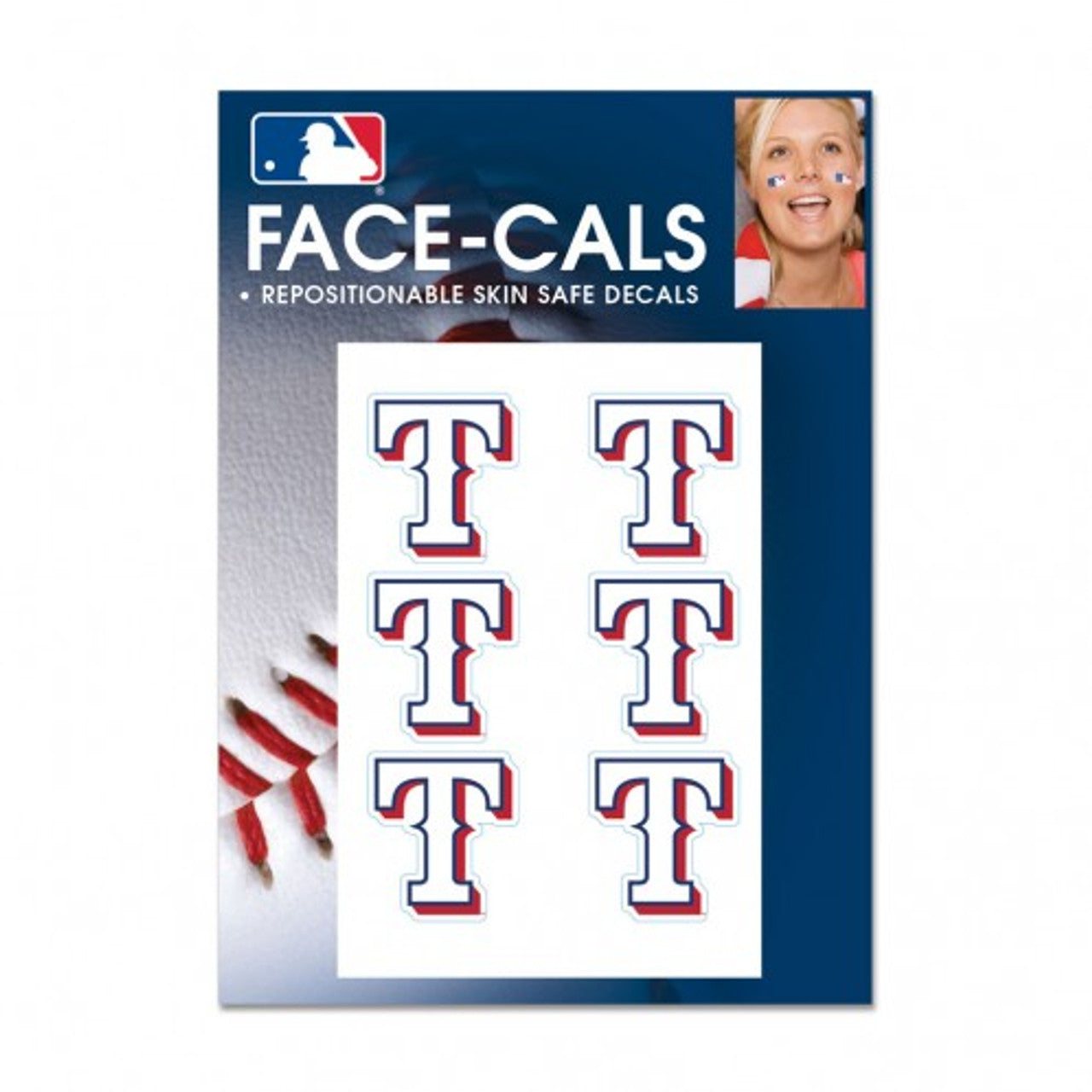 Texas Rangers Tattoo Face Cals Special Order - Sports Collectibles, Sports Memorabilia, Sports Fan Shop, Sports Gifts