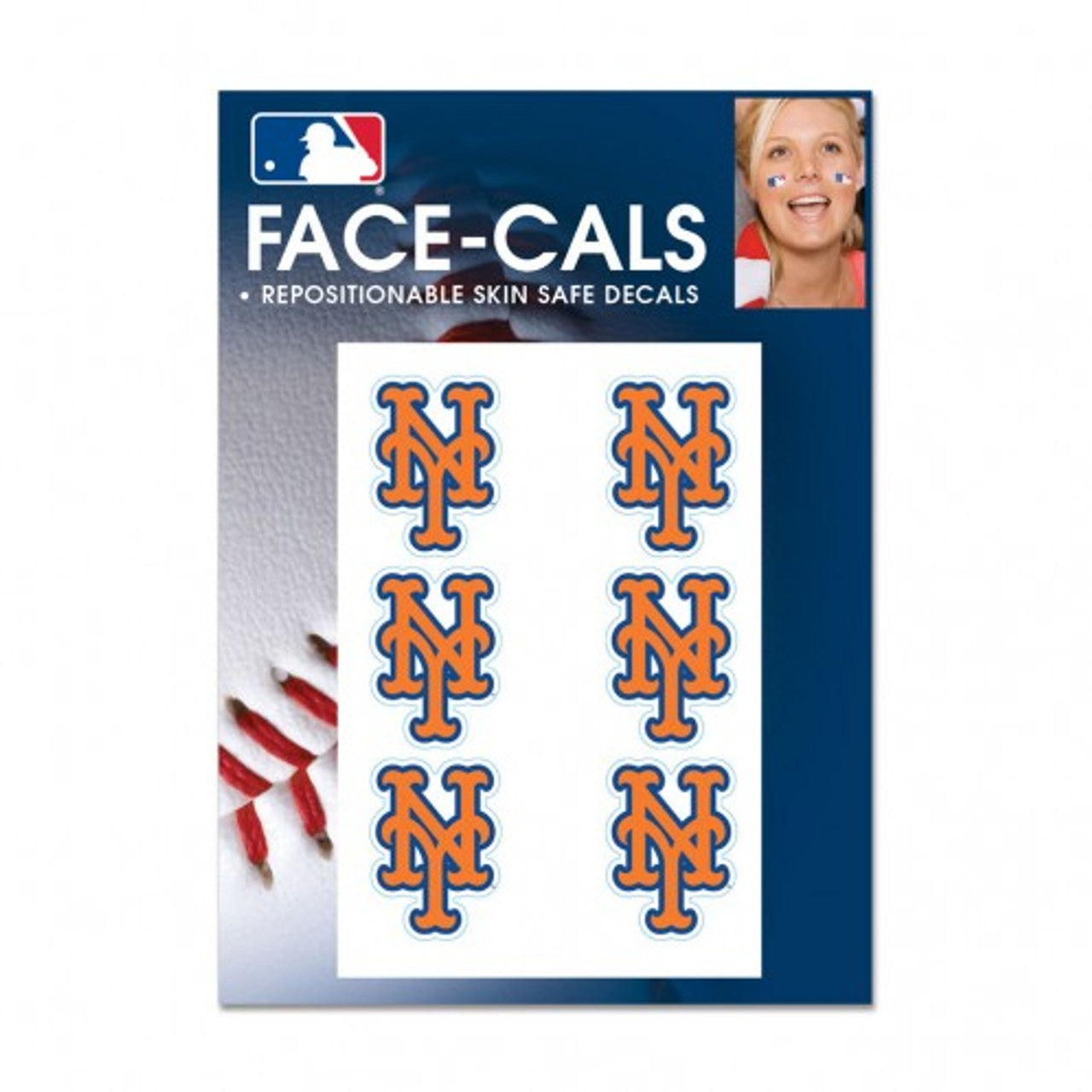 New York Mets Tattoo Face Cals - Sports Collectibles, Sports Memorabilia, Sports Fan Shop, Sports Gifts