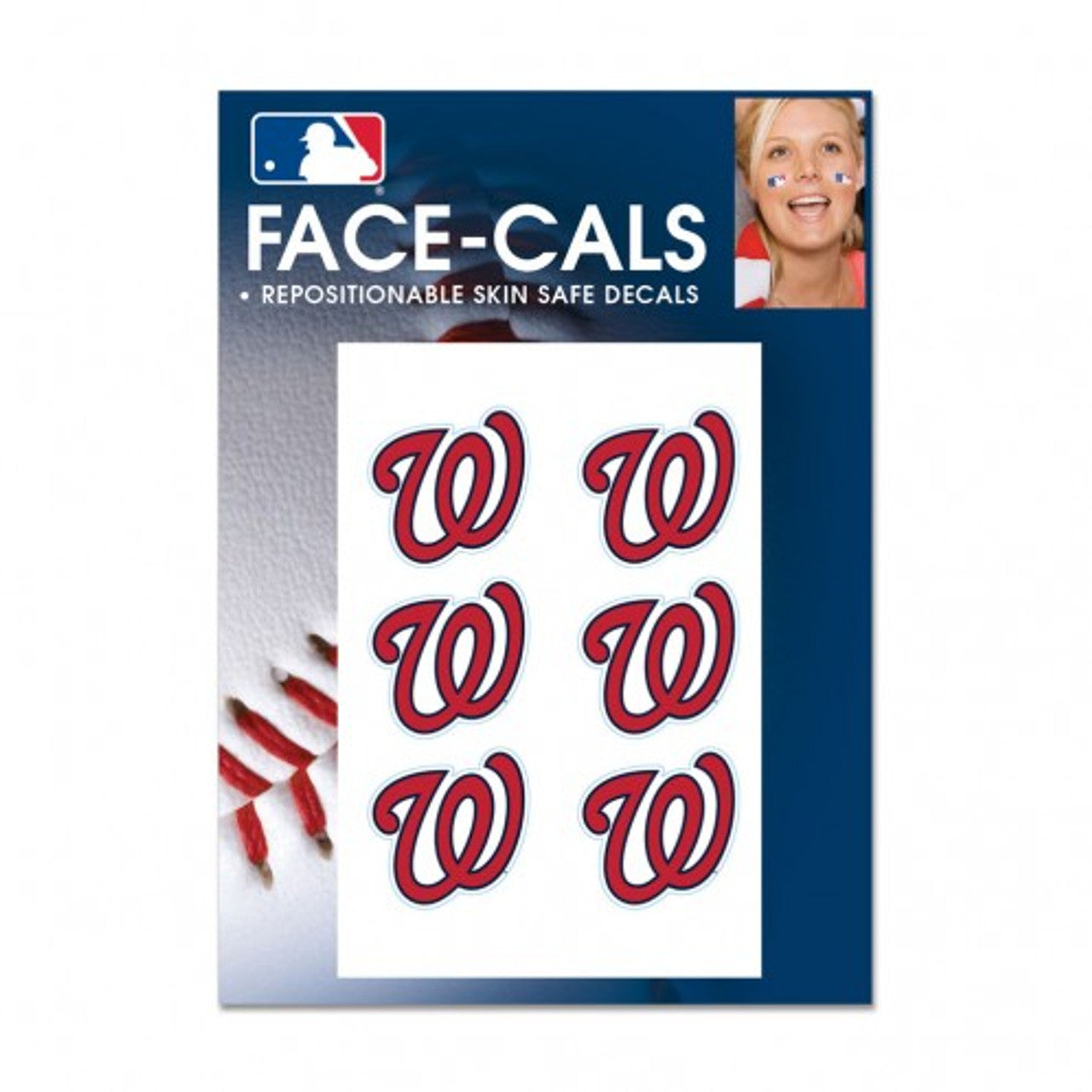 Washington Nationals Tattoo Face Cals Special Order - Sports Collectibles, Sports Memorabilia, Sports Fan Shop, Sports Gifts