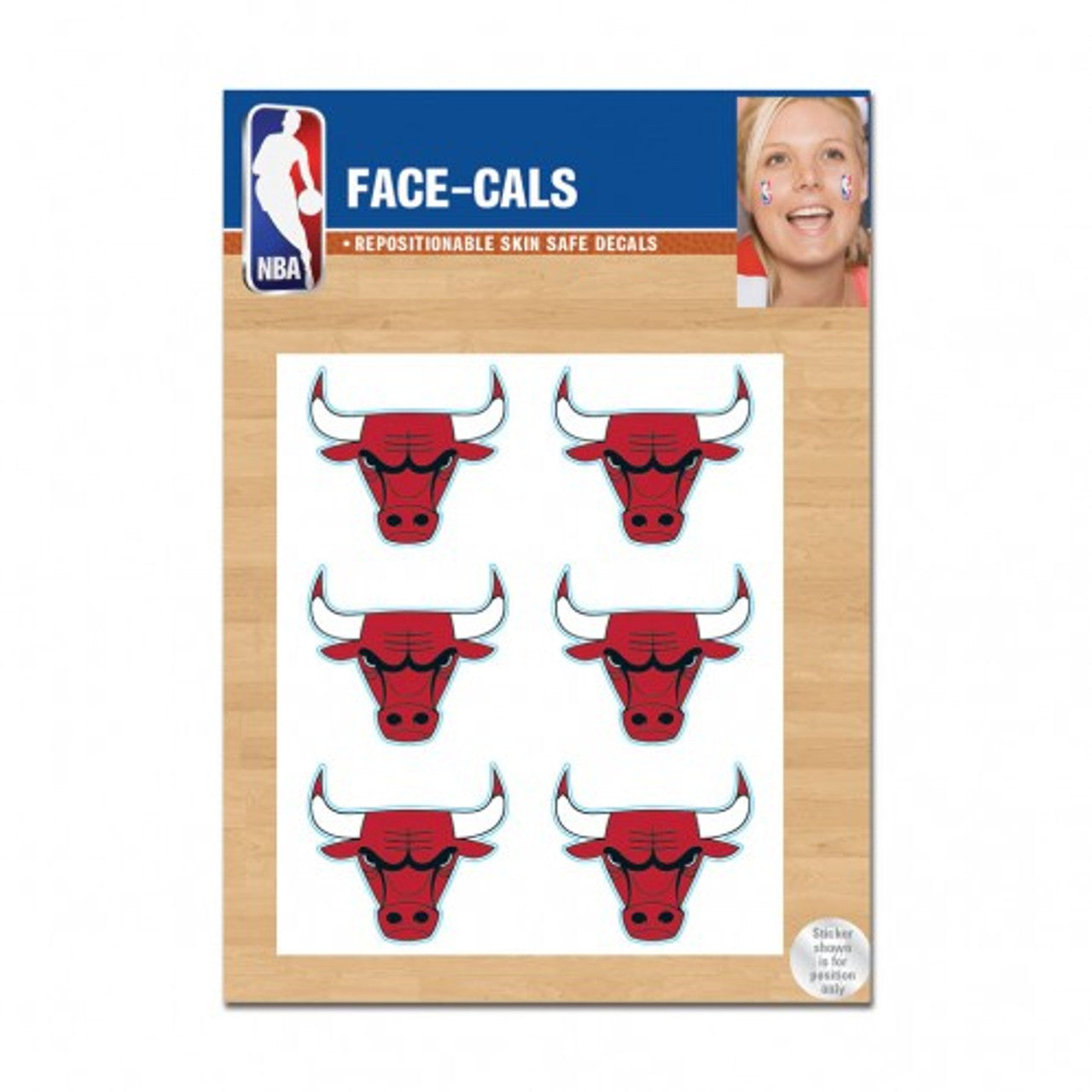 Chicago Bulls Tattoo Face Cals Special Order - Sports Collectibles, Sports Memorabilia, Sports Fan Shop, Sports Gifts