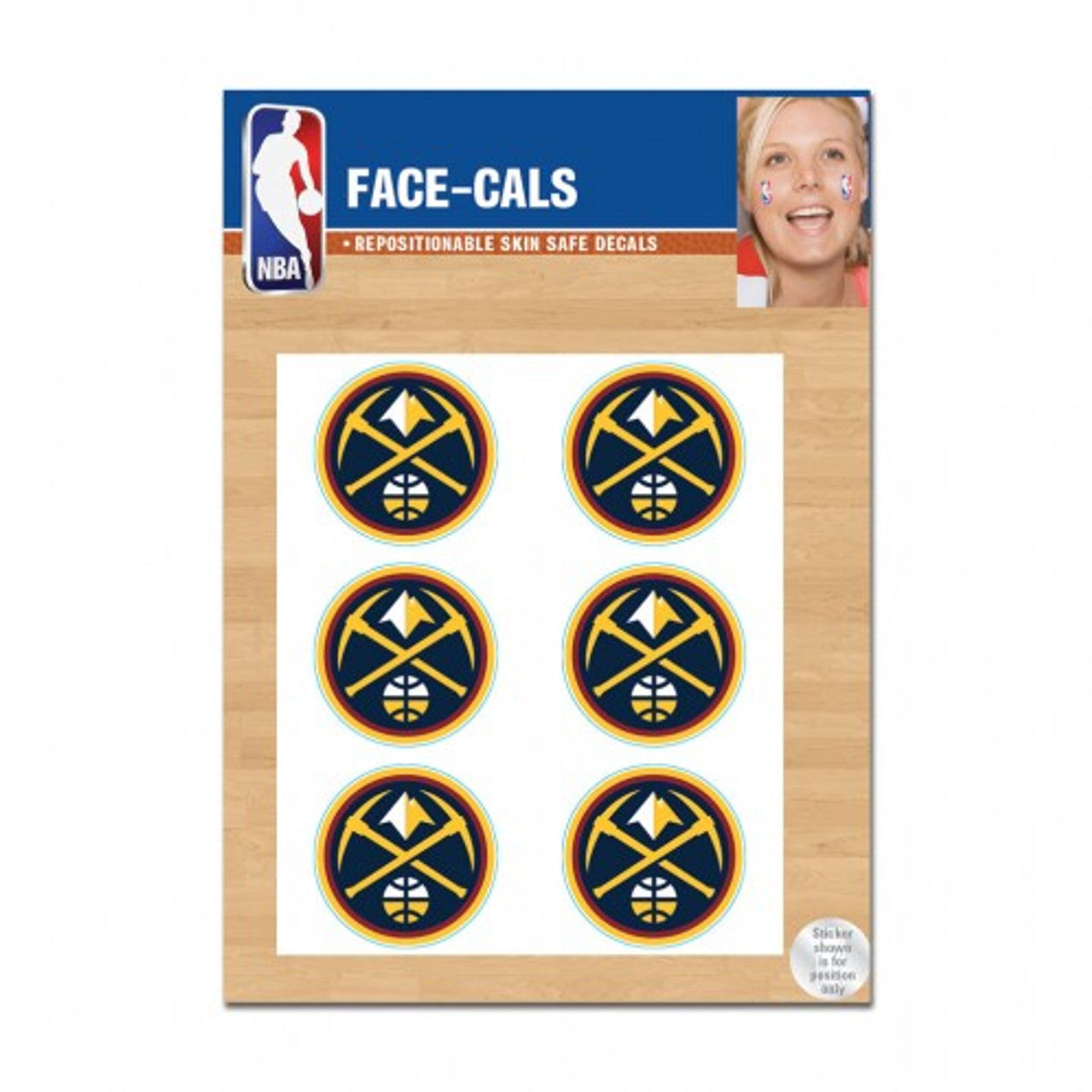 Denver Nuggets Tattoo Face Cals Special Order - Sports Collectibles, Sports Memorabilia, Sports Fan Shop, Sports Gifts
