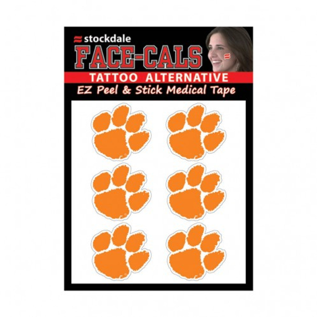 Clemson Tigers Tattoo Face Cals - Sports Collectibles, Sports Memorabilia, Sports Fan Shop, Sports Gifts