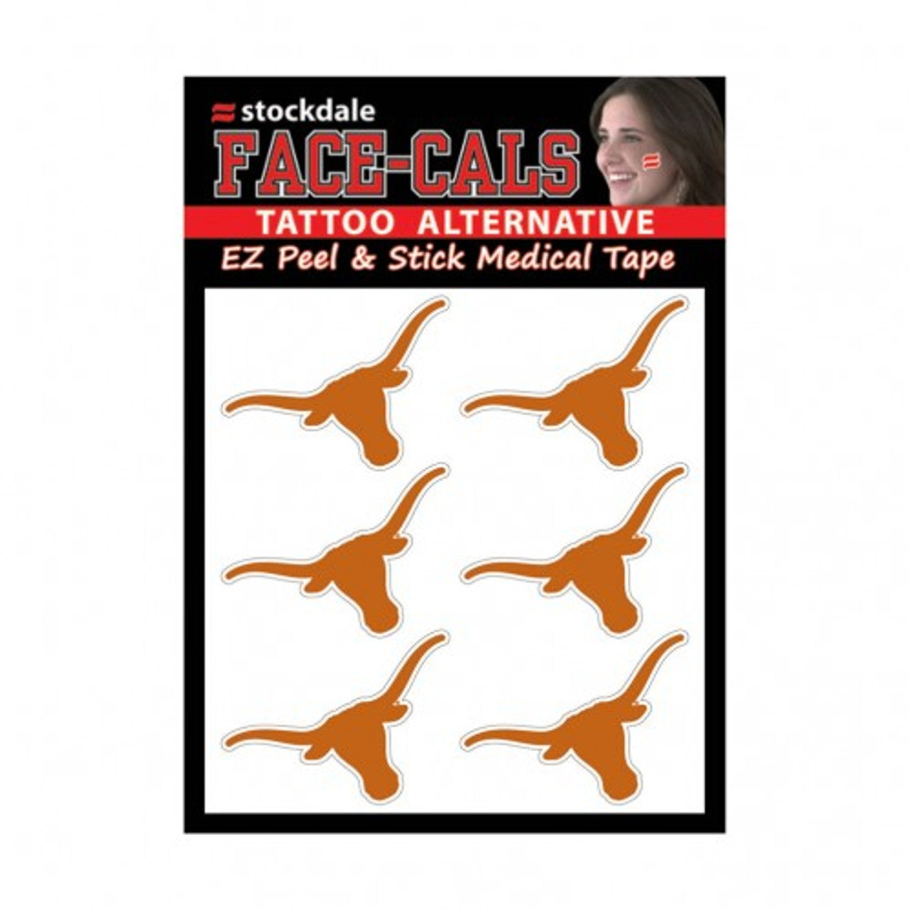 Texas Longhorns Tattoo Face Cals - Sports Collectibles, Sports Memorabilia, Sports Fan Shop, Sports Gifts
