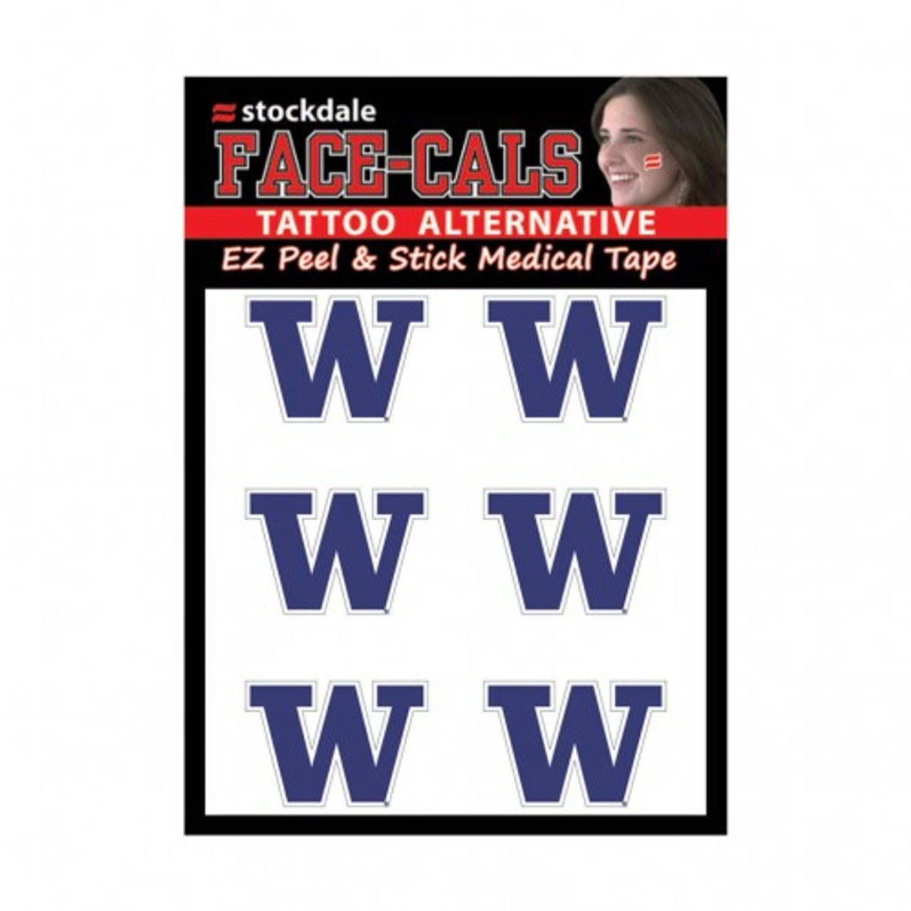 Washington Huskies Tattoo Face Cals Special Order - Sports Collectibles, Sports Memorabilia, Sports Fan Shop, Sports Gifts