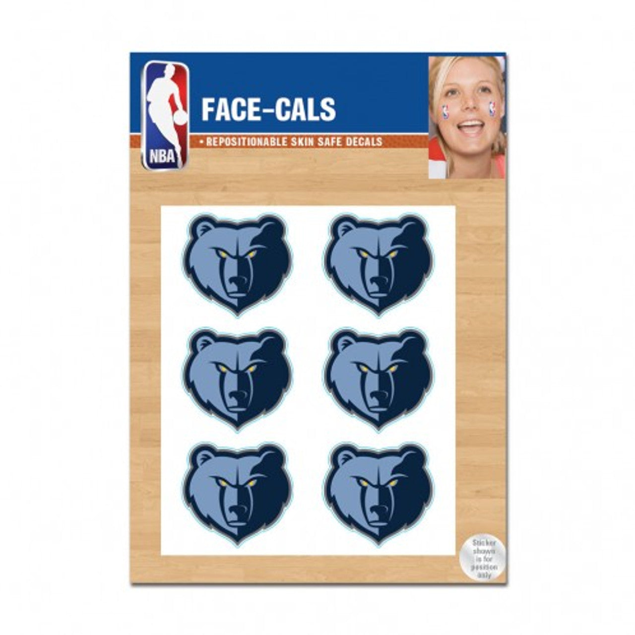 Memphis Grizzlies Tattoo Face Cals Special Order - Sports Collectibles, Sports Memorabilia, Sports Fan Shop, Sports Gifts