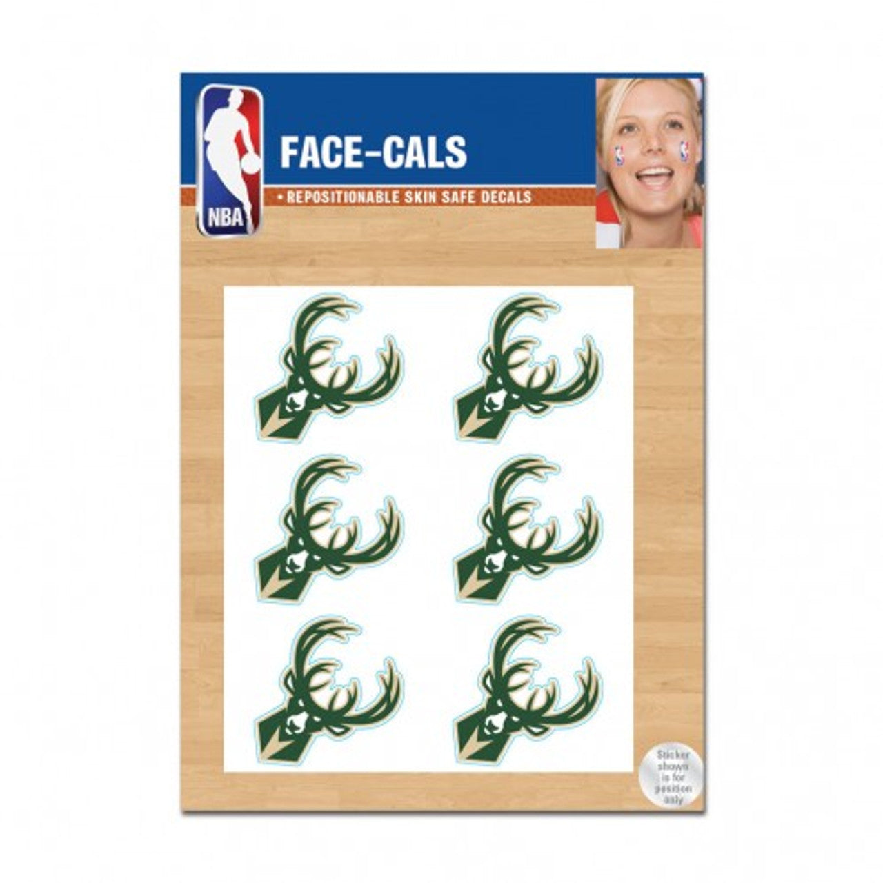 Milwaukee Bucks Tattoo Face Cals Special Order - Sports Collectibles, Sports Memorabilia, Sports Fan Shop, Sports Gifts