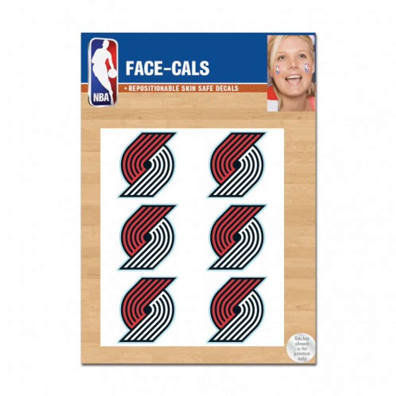 Portland Trail Blazers Tattoo Face Cals Special Order - Sports Collectibles, Sports Memorabilia, Sports Fan Shop, Sports Gifts