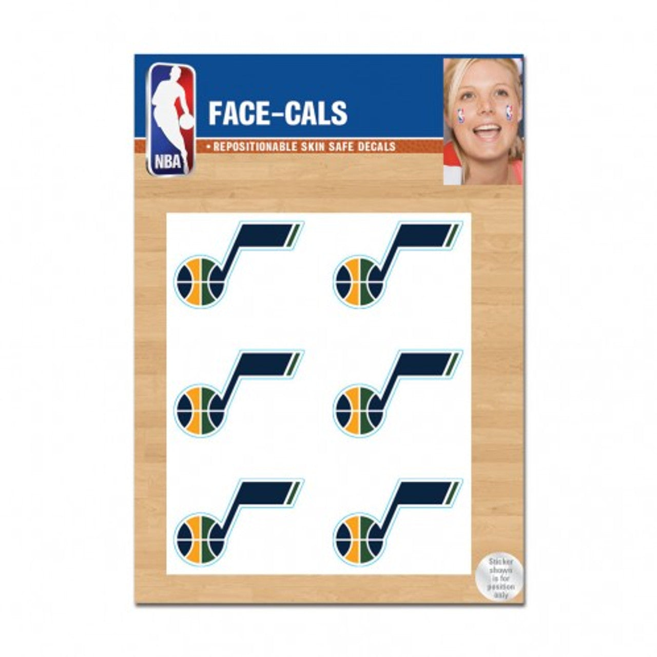 Utah Jazz Tattoo Face Cals Special Order - Sports Collectibles, Sports Memorabilia, Sports Fan Shop, Sports Gifts