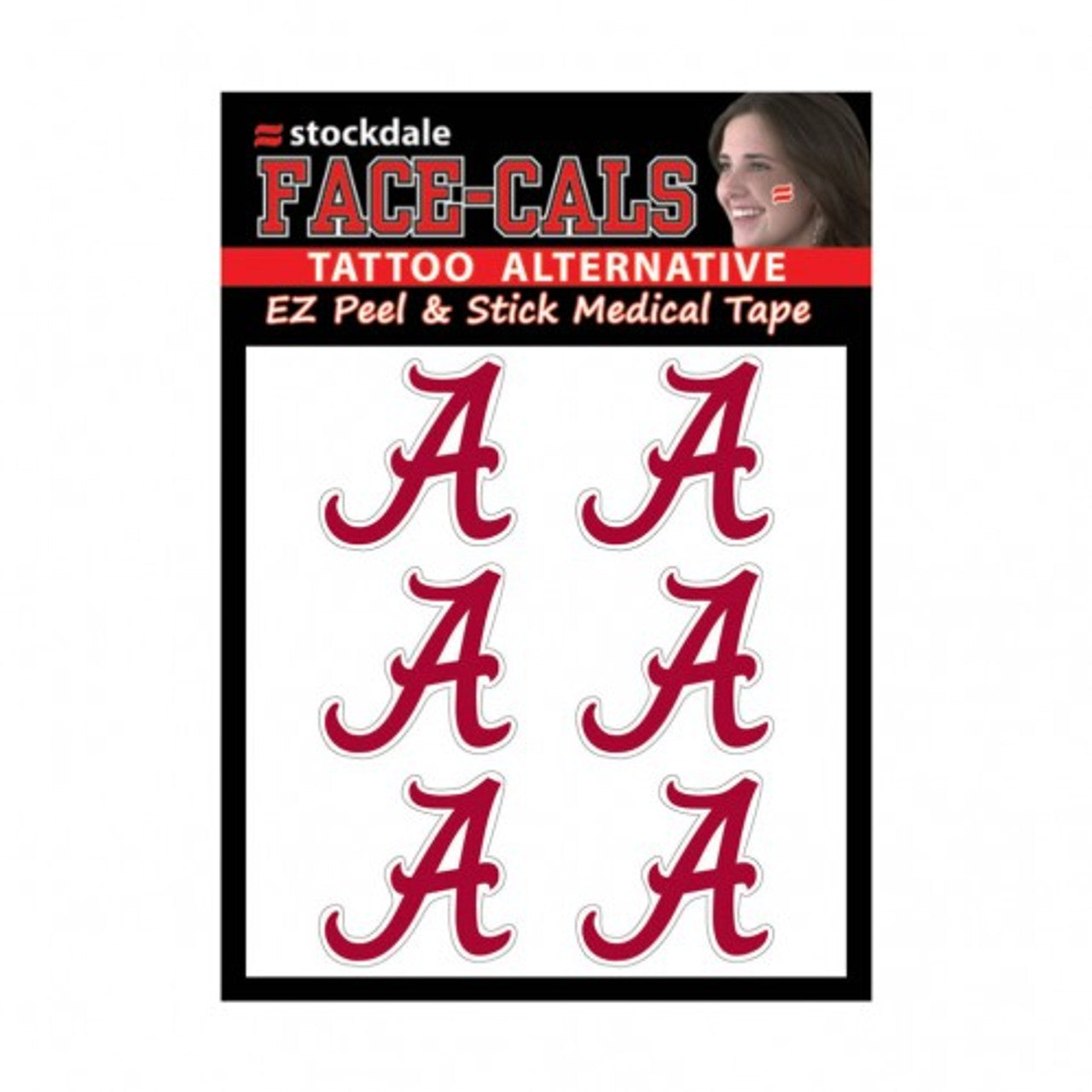 Alabama Crimson Tide Tattoo Face Cals - Sports Collectibles, Sports Memorabilia, Sports Fan Shop, Sports Gifts