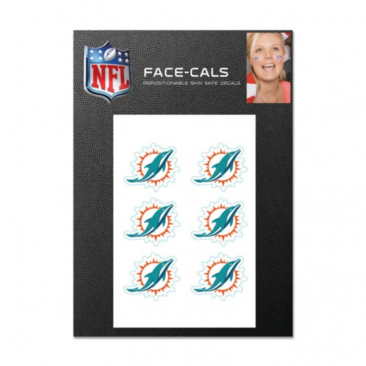 Miami Dolphins Tattoo Face Cals - Sports Collectibles, Sports Memorabilia, Sports Fan Shop, Sports Gifts
